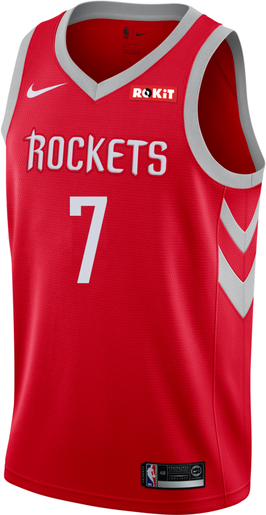 Houston Rockets Red Jersey Number7 PNG