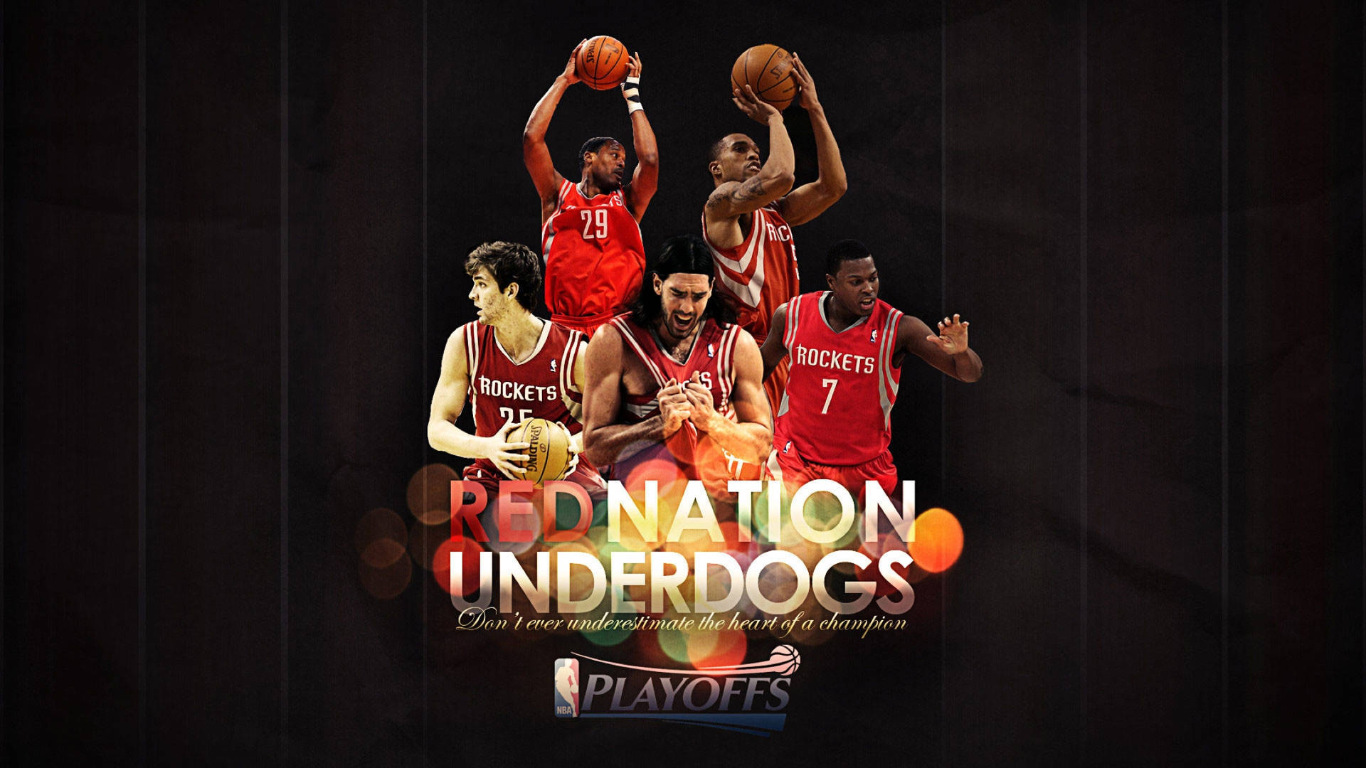 Houston Rockets Rød Nation Underdogs Tapet Wallpaper