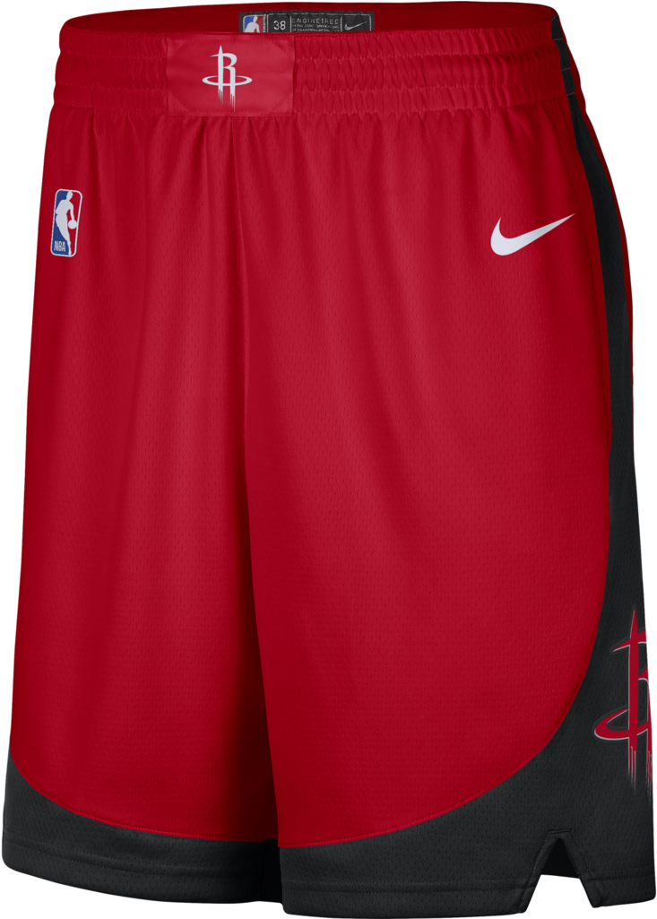Houston Rockets Red Nike Shorts PNG