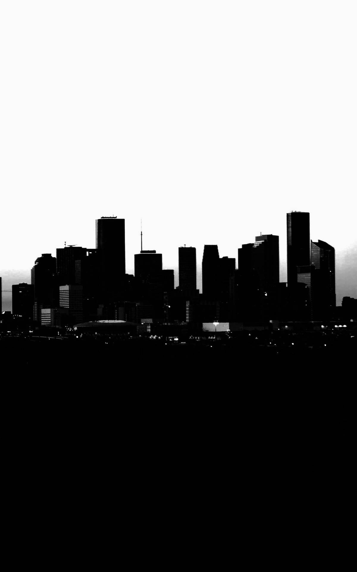 Houston Skyline Silhouette Wallpaper