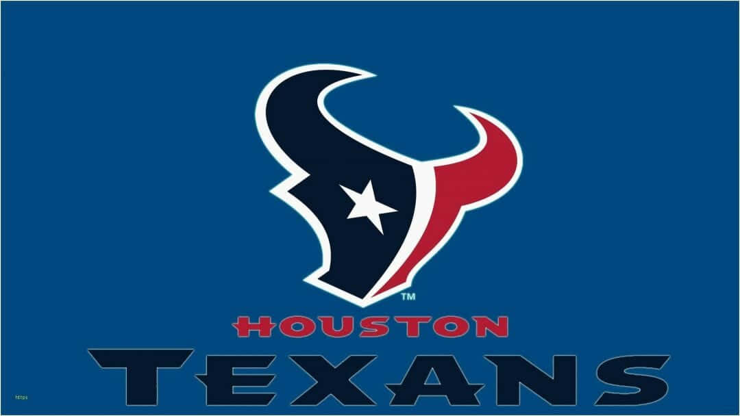 Billede af Houston Texans-logo på en blå baggrund. Wallpaper