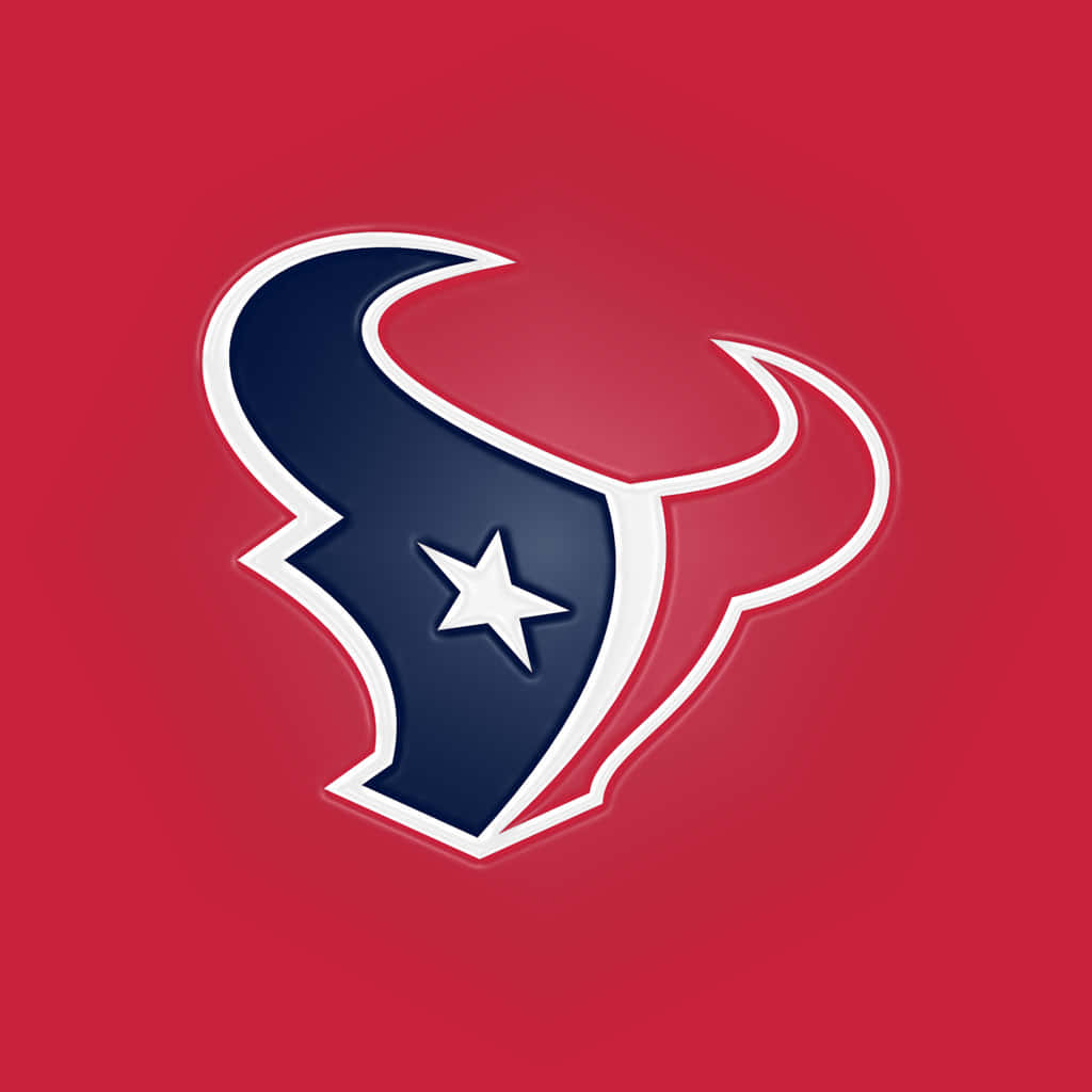 Houstontexans Logo Auf Rotem Hintergrund Wallpaper