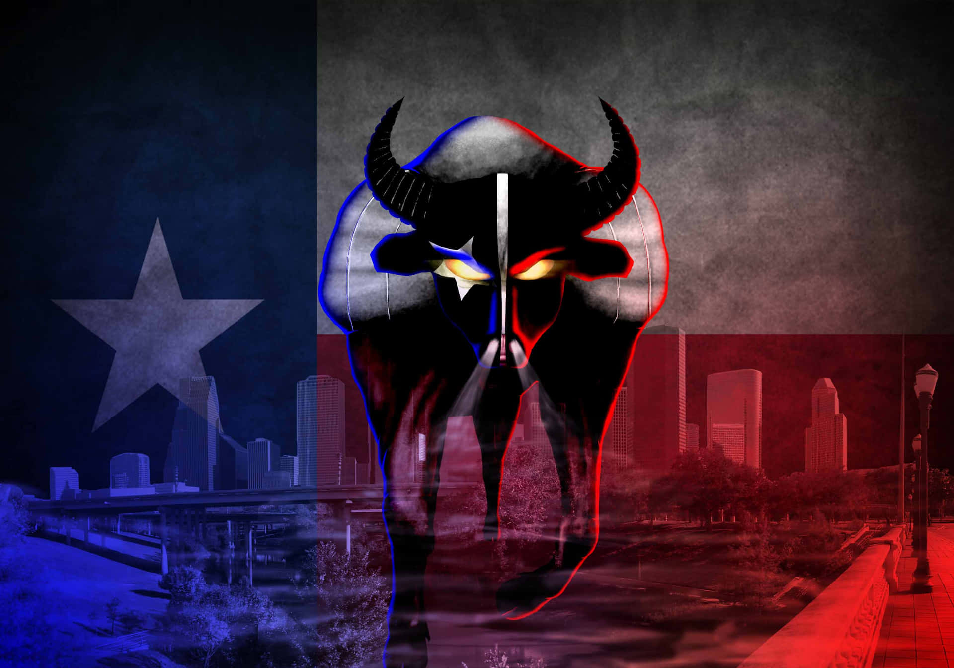 Logoen til Houston Texans udfylder et perfekt to-farvet design. Wallpaper