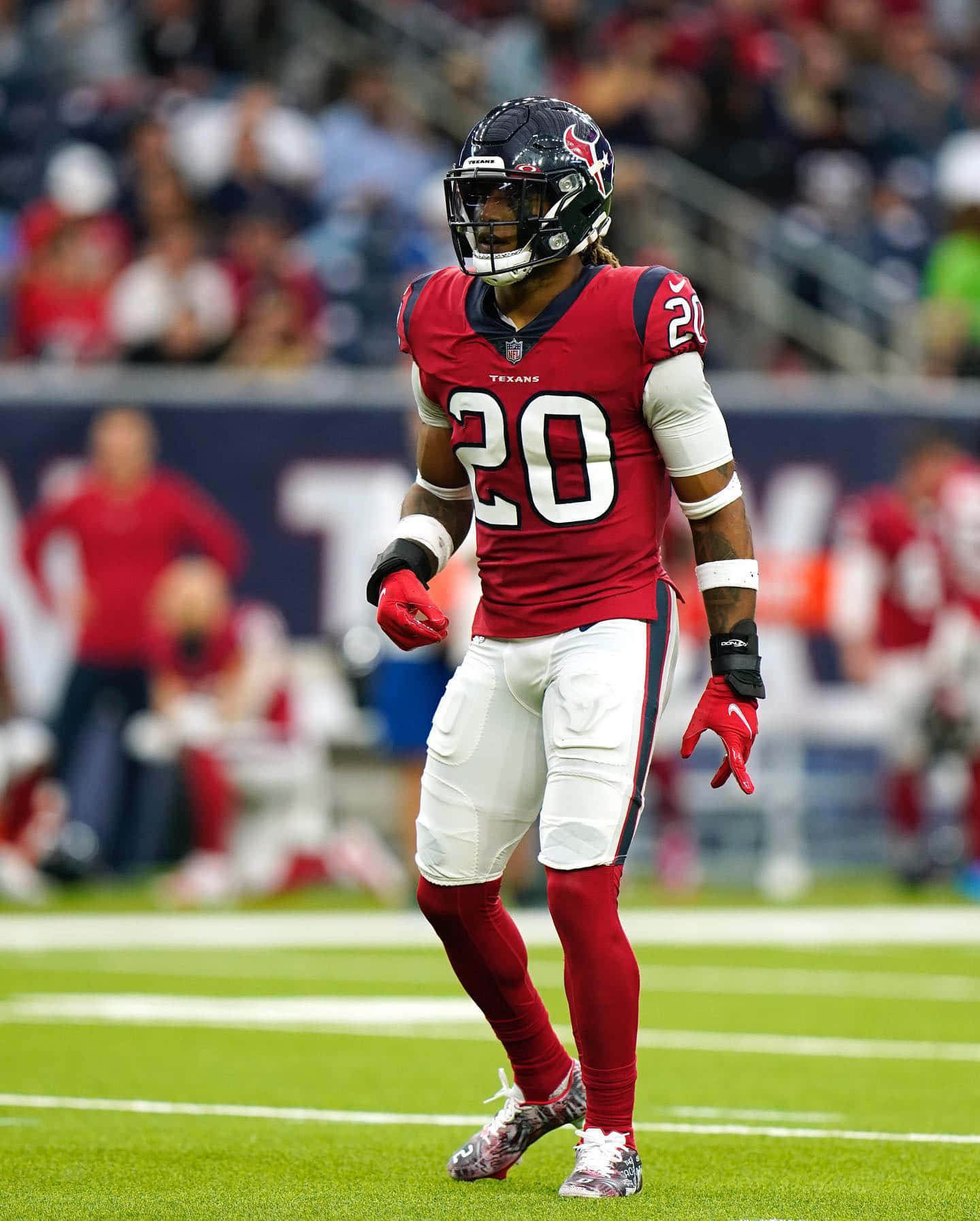 Houston Texans Player Number20 On Field Wallpaper