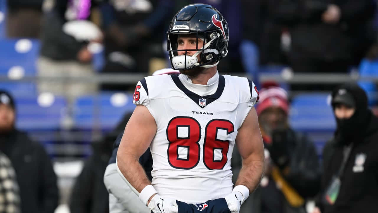 Houston Texans Speler86 Op Het Veld Achtergrond