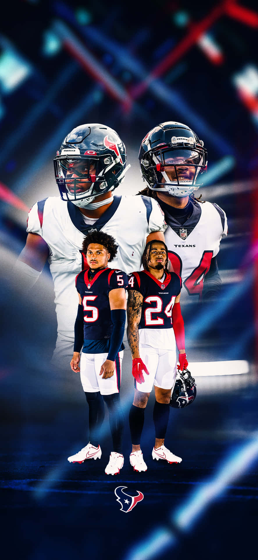 Houston Texans Players Dynamic Background Wallpaper