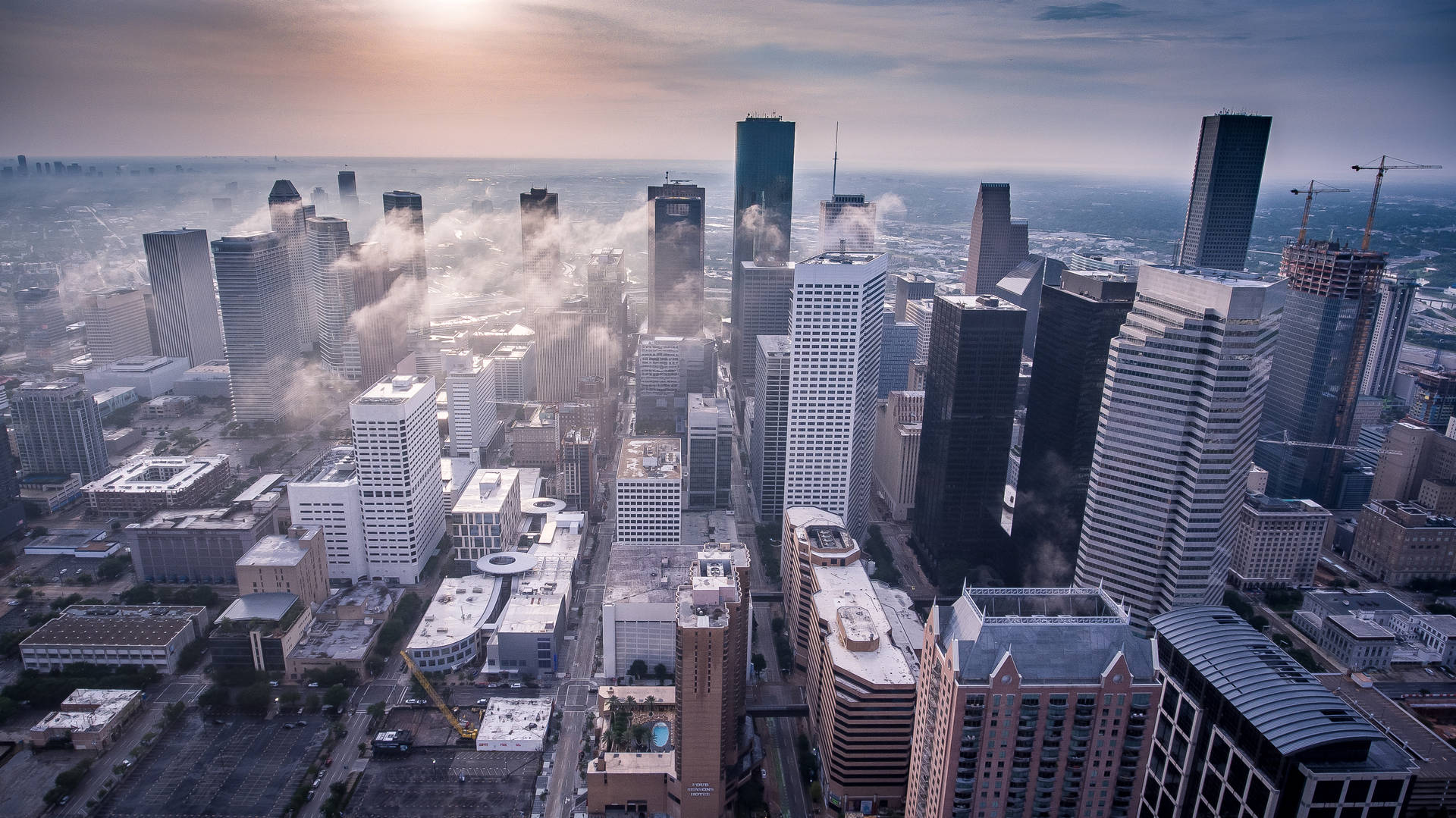 Houston Texas City Skyline Background