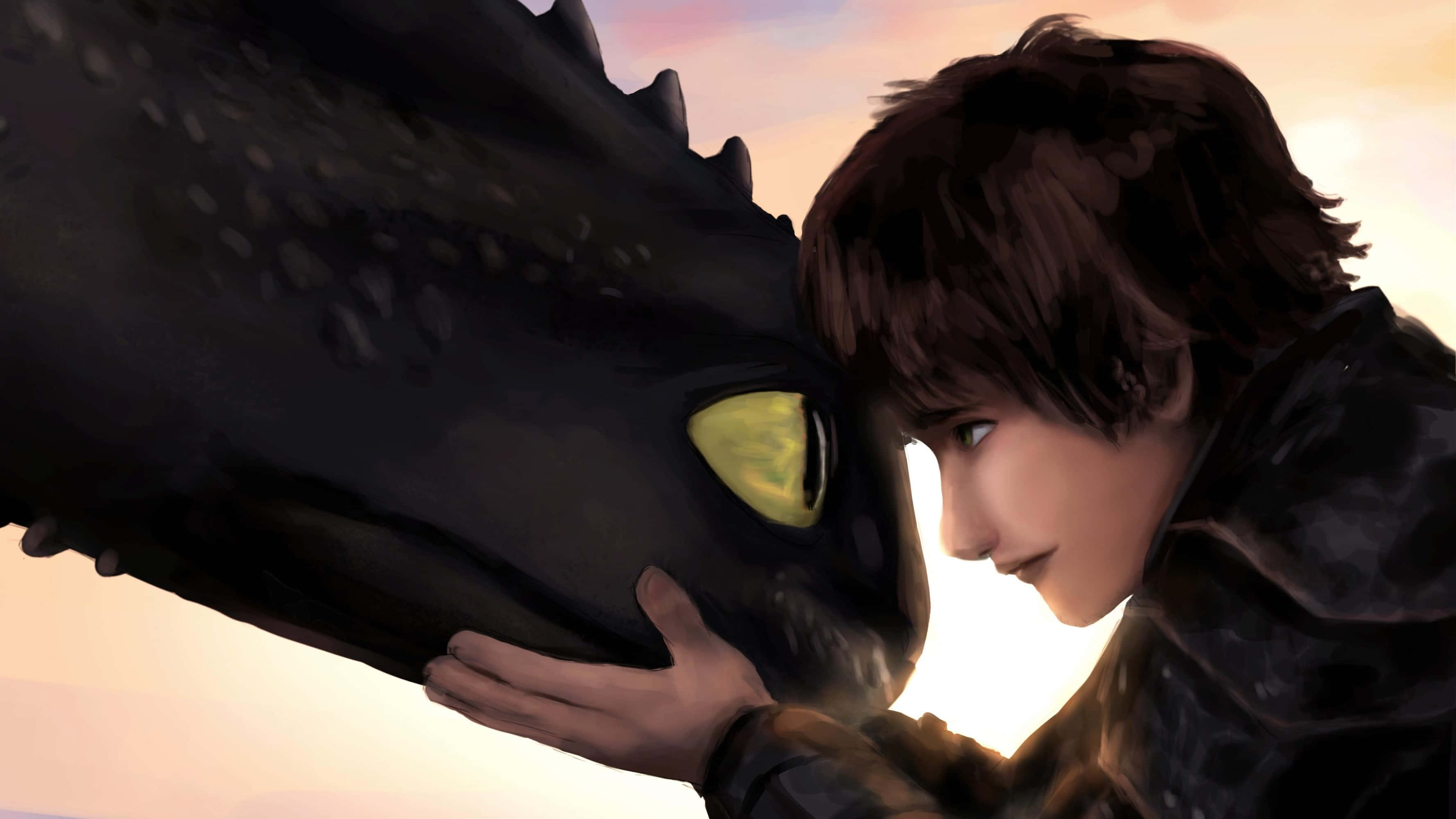 Fly into the adventure of How to Train Your Dragon with Hiccup and Toothless! Wallpaper