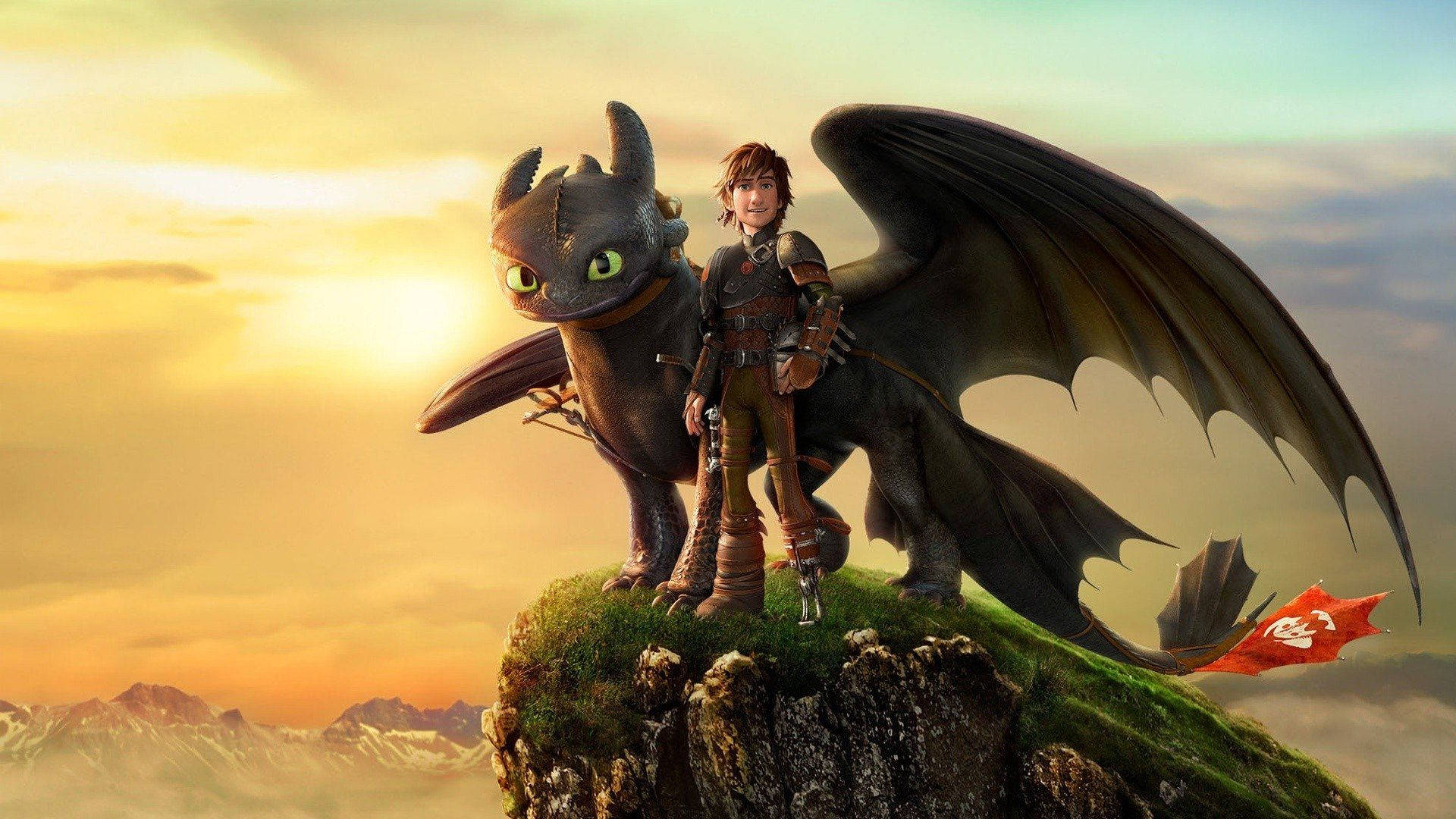 How To Train Your Dragon At Mountain Peak Background
