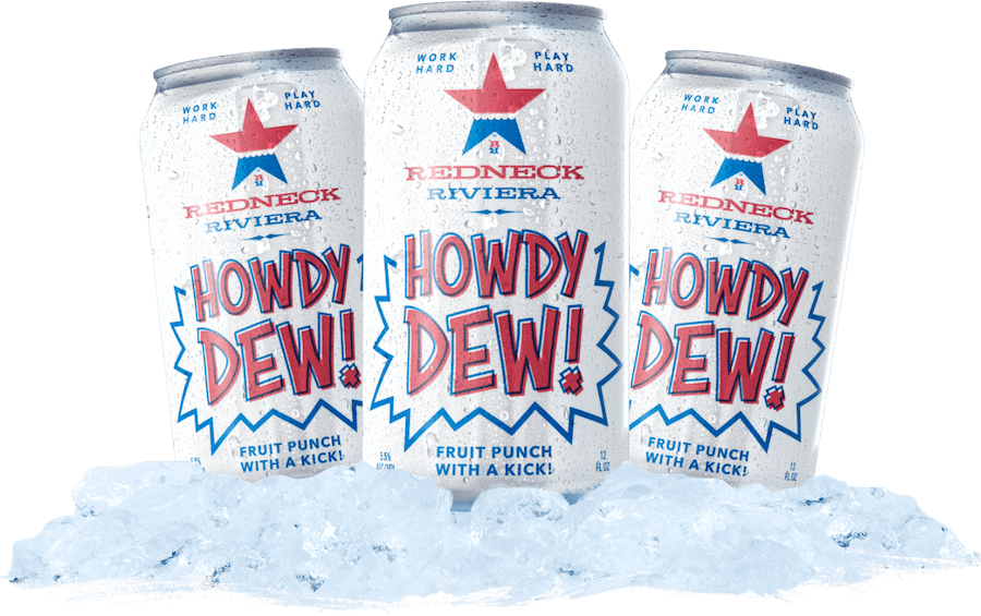 Howdy Dew Redneck Riviera Fruit Punch Cans PNG