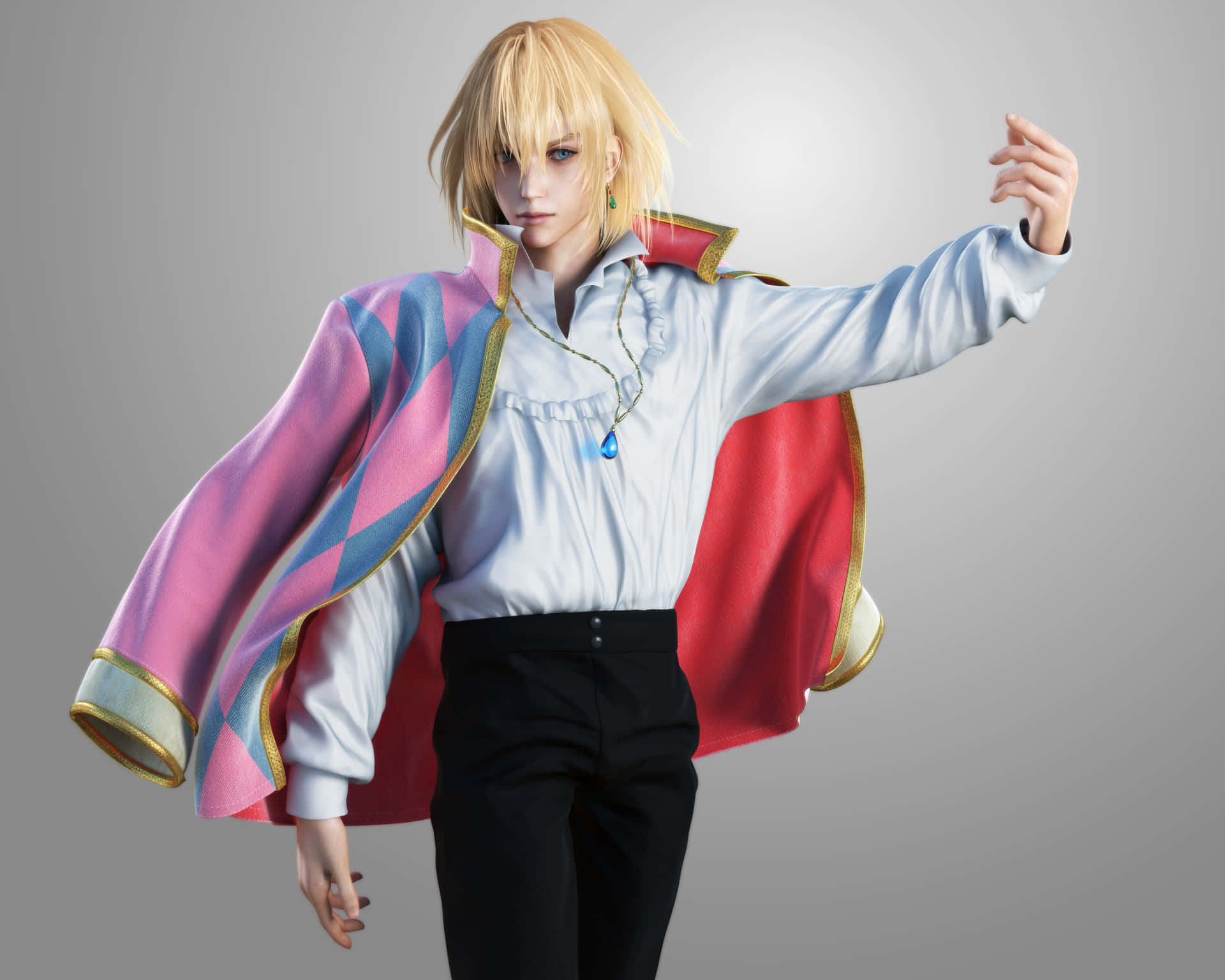 A Character With Blonde Hair And A Pink Cape