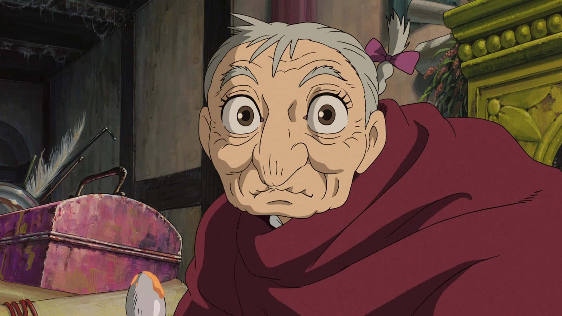 An Old Woman In An Anime Scene