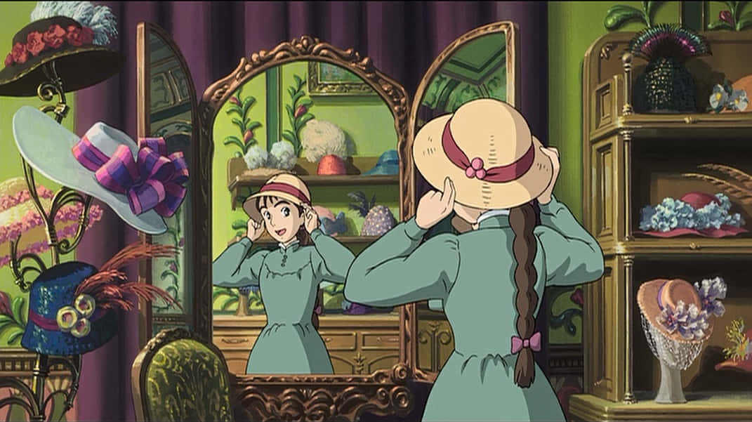 Howl's Moving Castle Sophie Trying On Hat Picture
