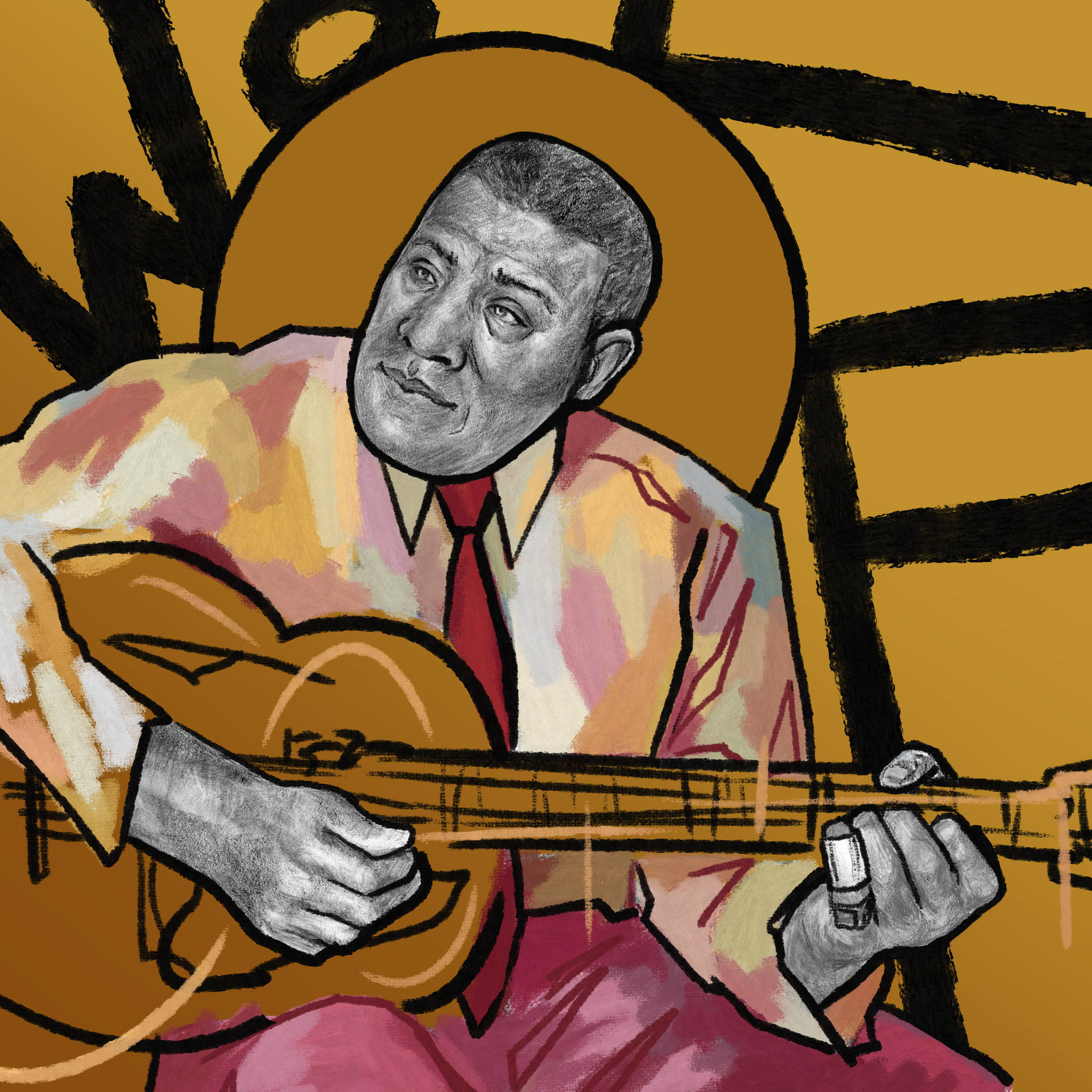 Howlin Wolf Fanart Painting Picture