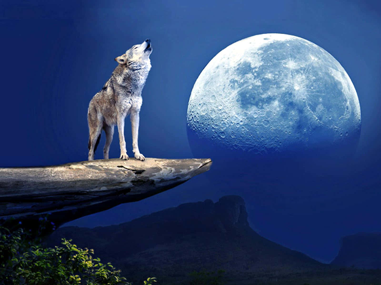 Howling Wolf in the Wilderness