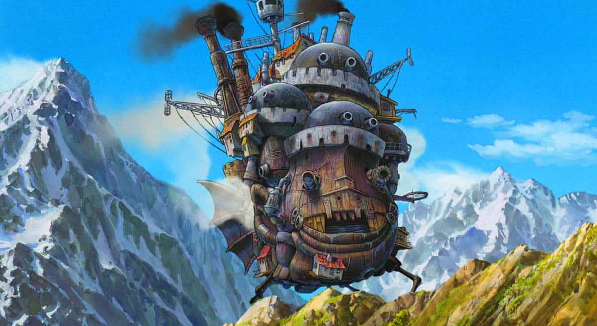 Howls Moving Castle Anime Landschap Achtergrond