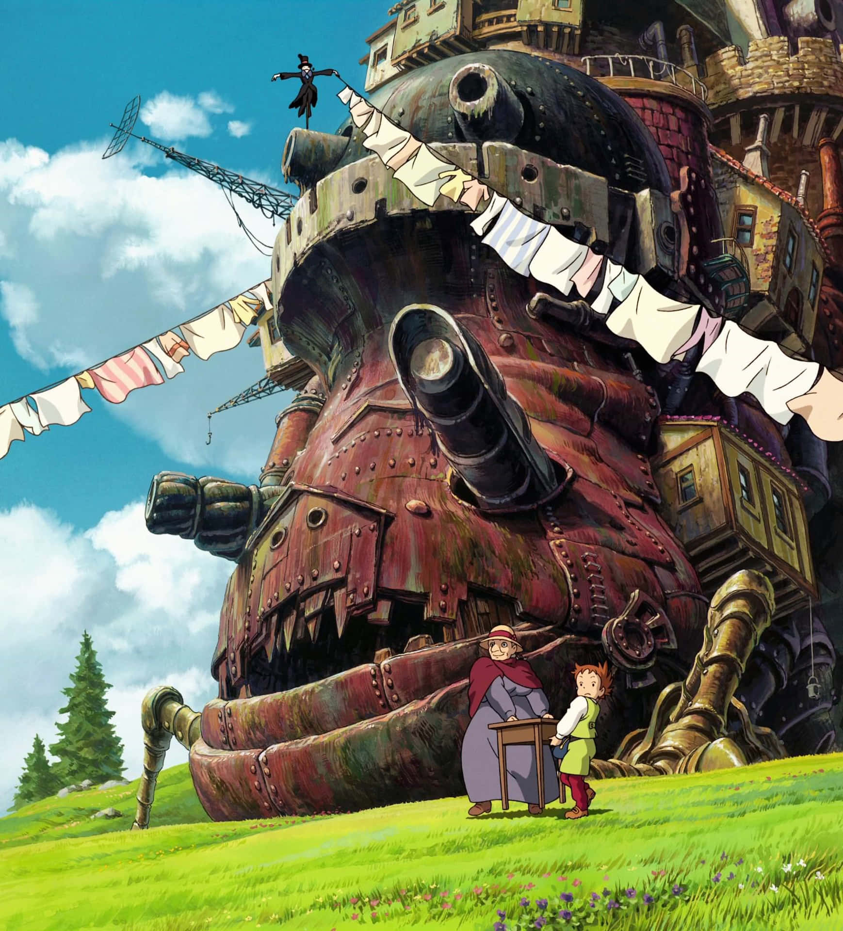 Howls Moving Castle Scenic View Wallpaper