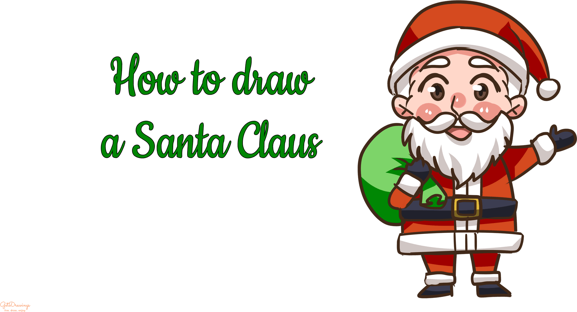 Howto Draw Santa Claus Tutorial PNG