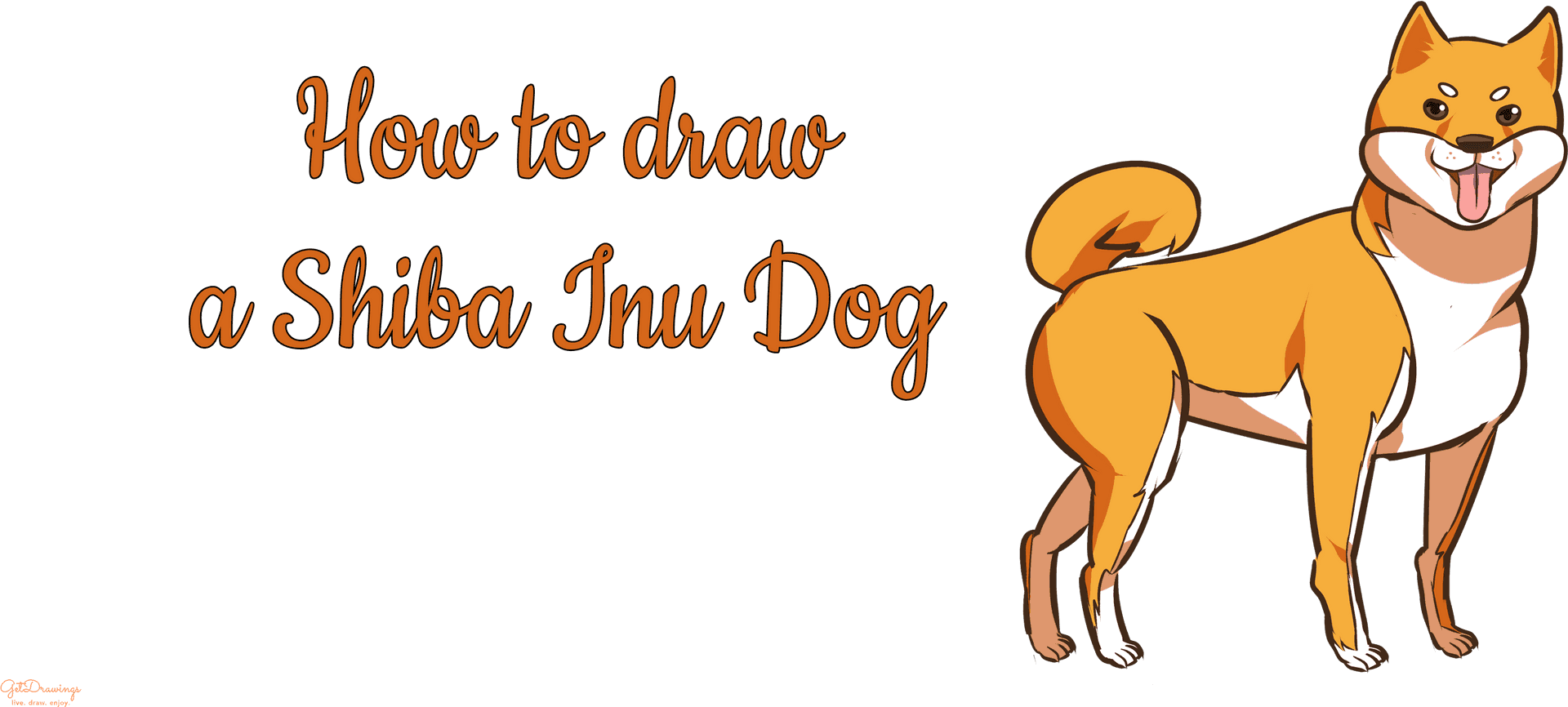 Howto Draw Shiba Inu Dog PNG