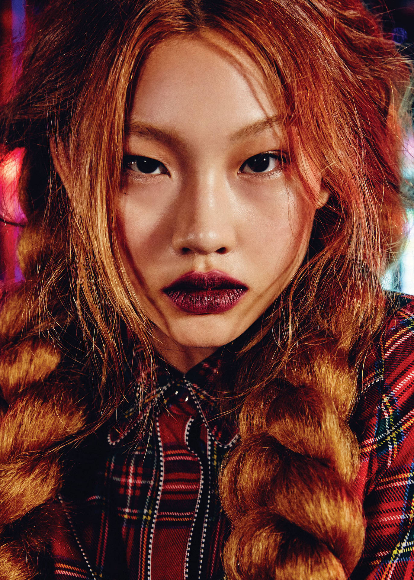 Hoyeon Jung Red Hair Wallpaper
