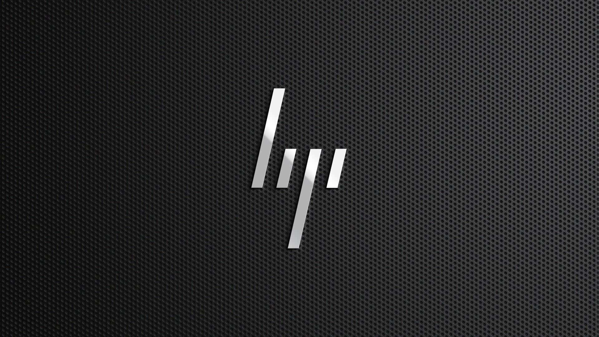 Hp Logo On A Black Background