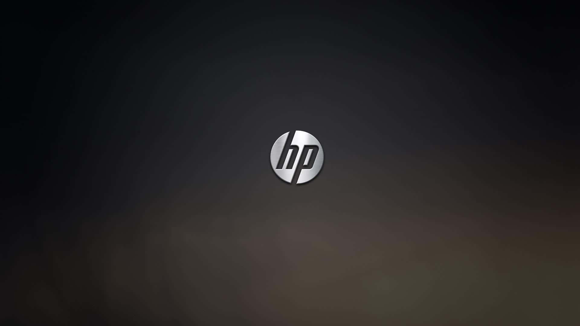 Hp Logo On A Dark Background