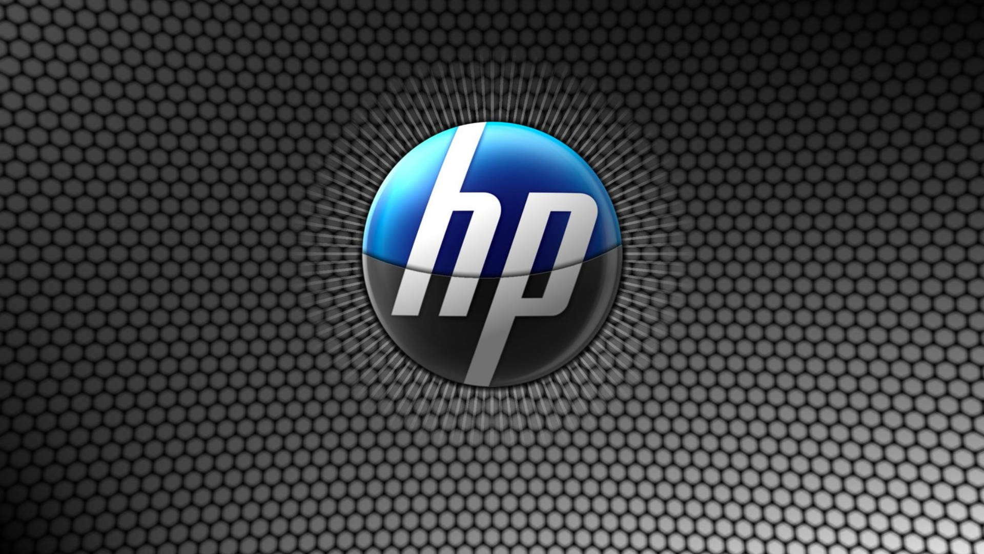 Hp Laptop Logo On Black Honeycomb