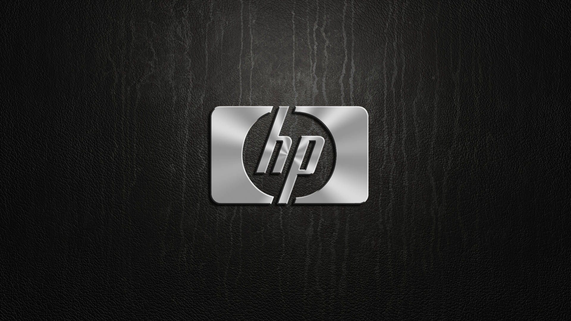 Hp Laptop Logo On Leather Wallpaper