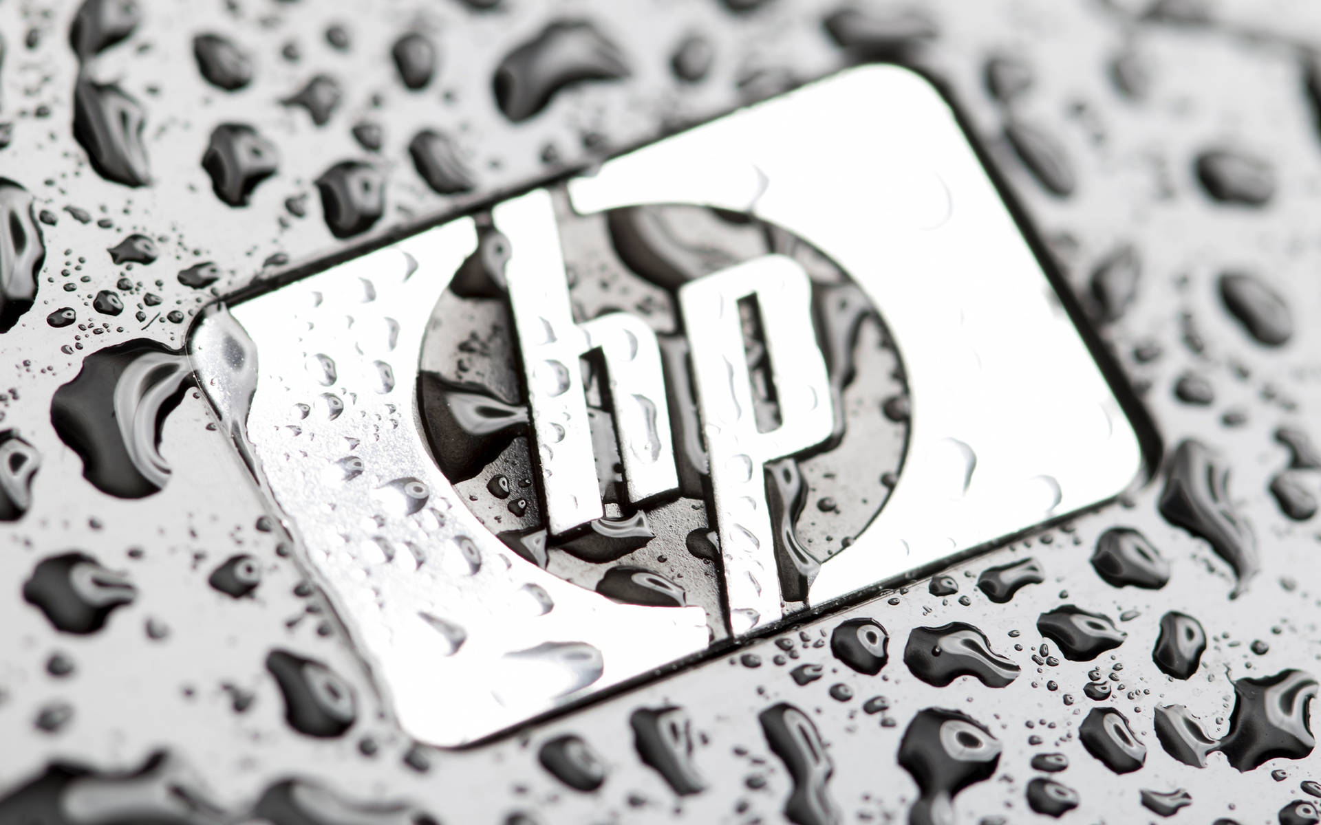 Hp Laptop Logo With Water Drops