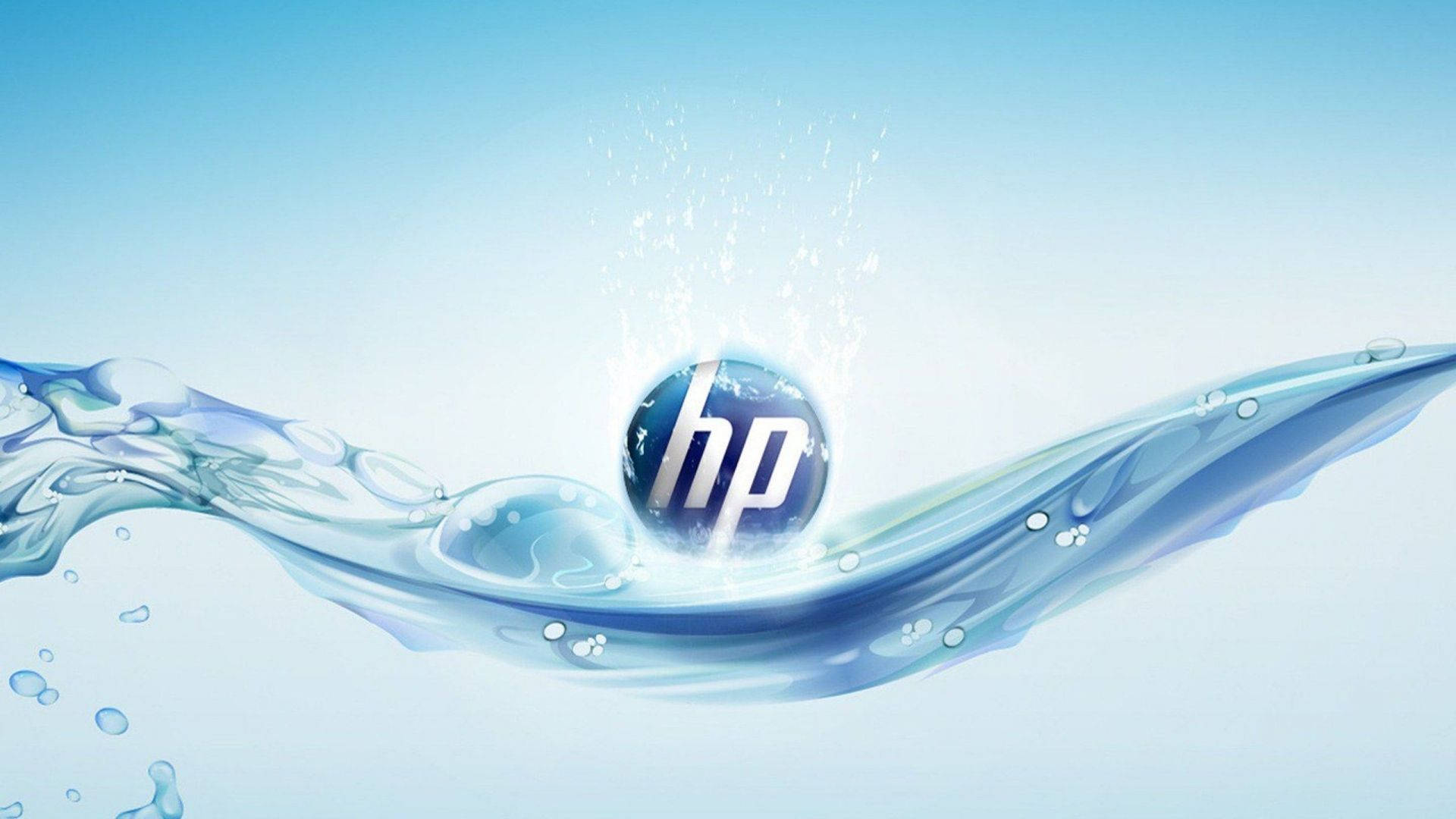 Hp Logo In Water 3D Wallpaper