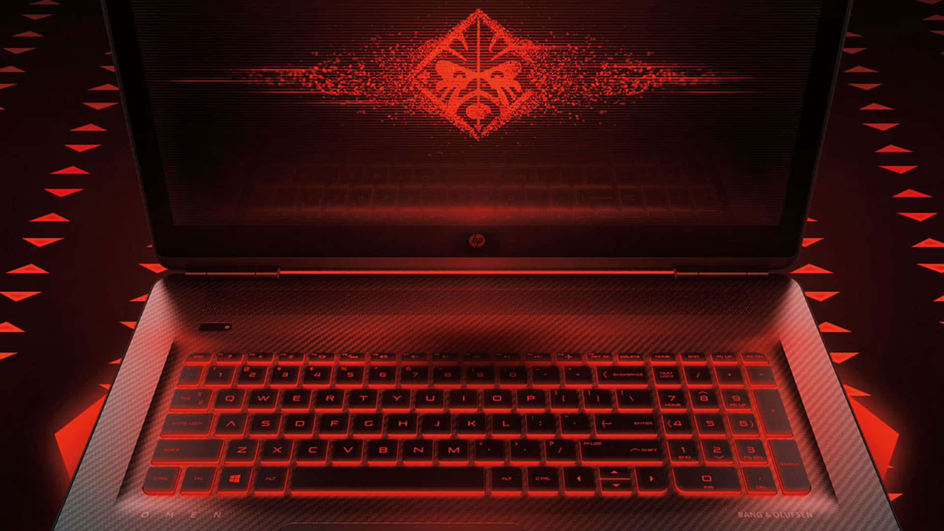 Hp Omen Red Laptop Design Wallpaper