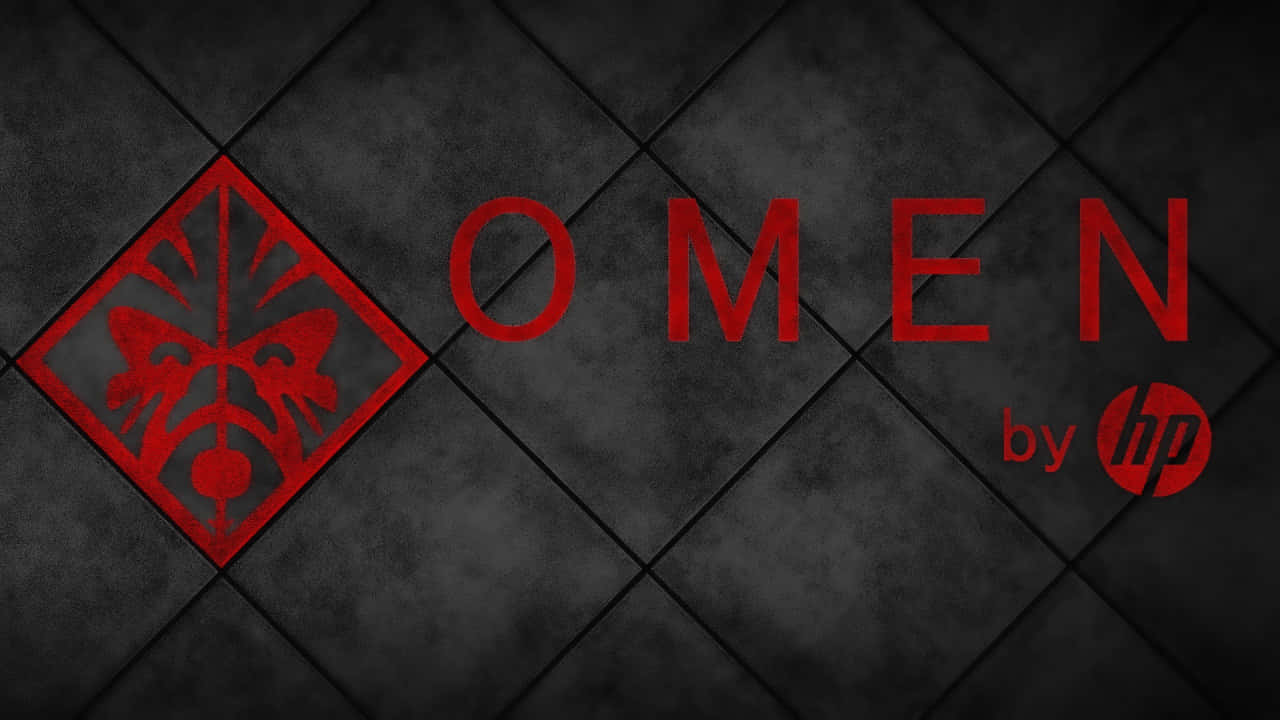 Hp Omen Logo On A Black Background Wallpaper