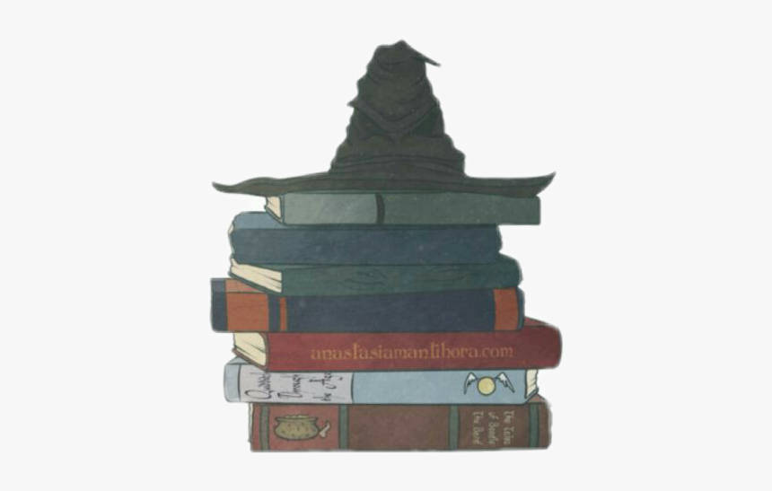 Hp Sorting Hat Atop The Books Aesthetic