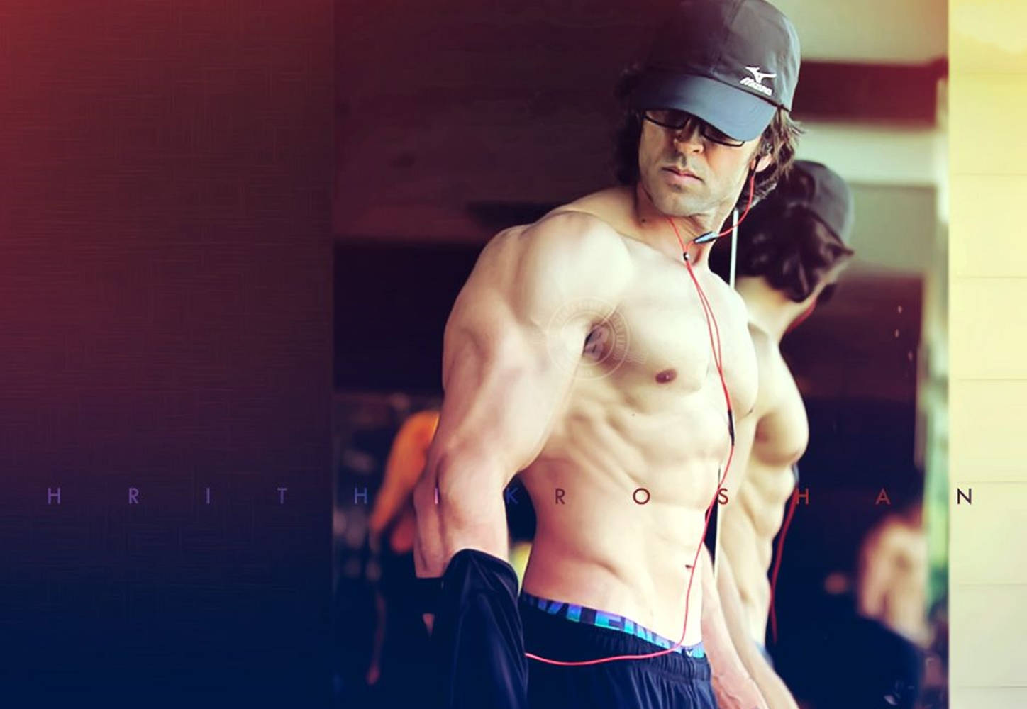 Download Hrithik Roshan Body Working Out At Gym Wallpaper 