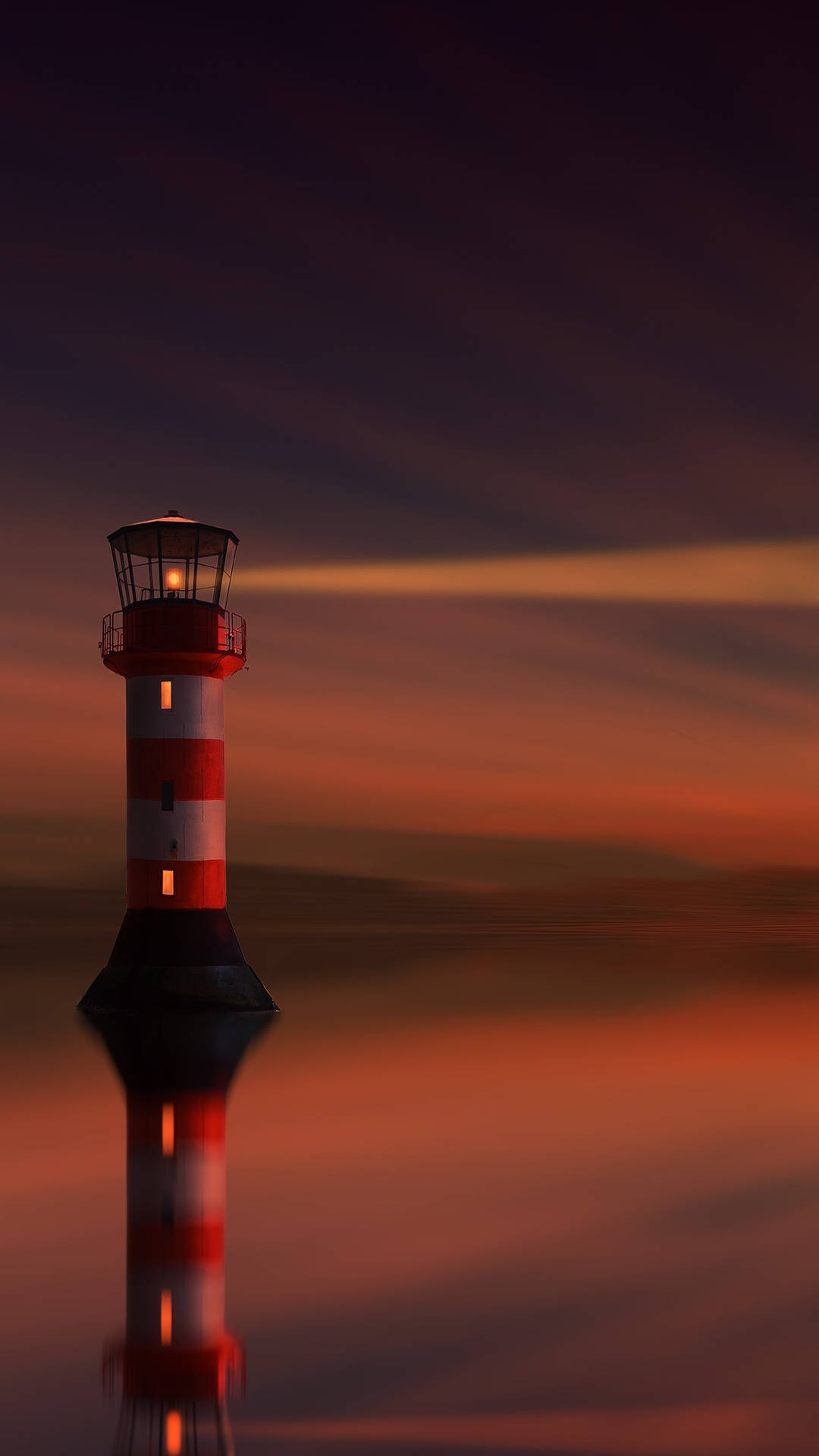 Htc Lighthouse On Sunset