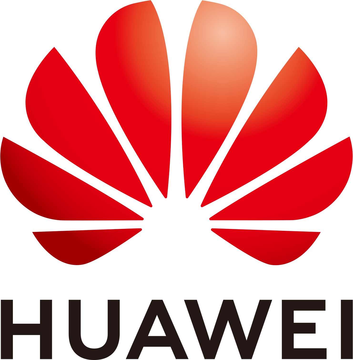 Huawei Logo Red Flower Design PNG