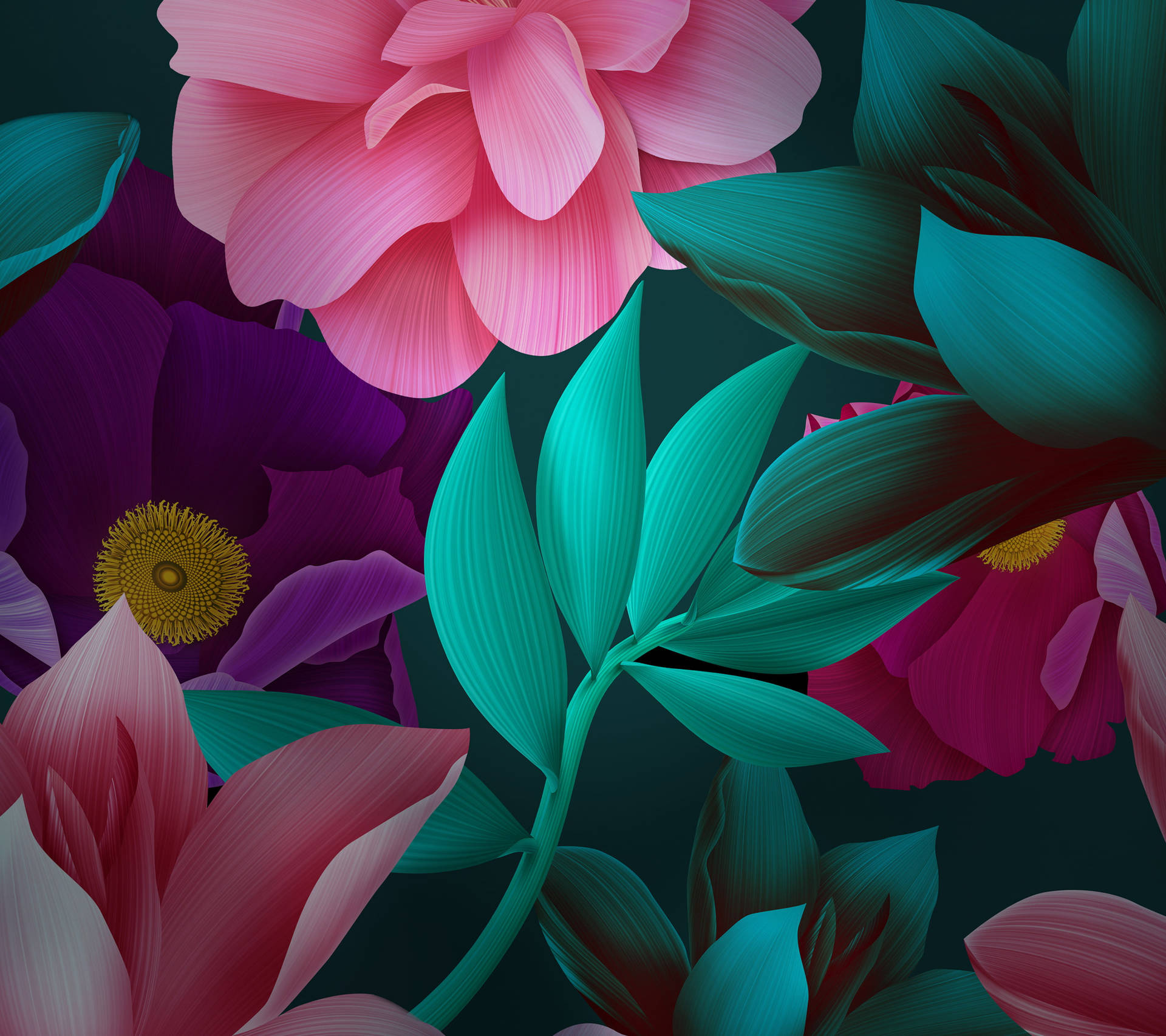 Huawei Nature Flowers Wallpaper