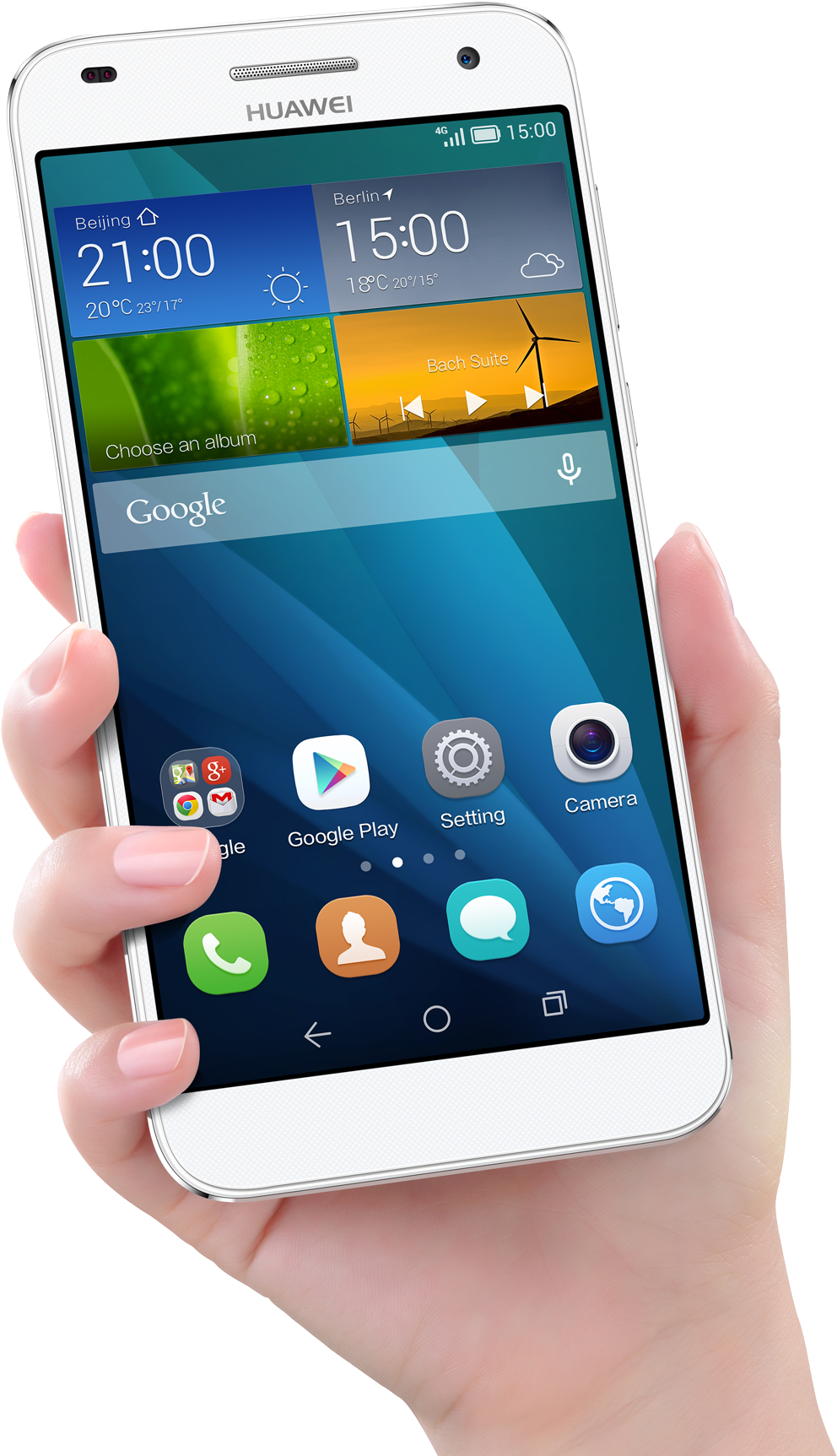 Huawei Smartphone In Hand PNG