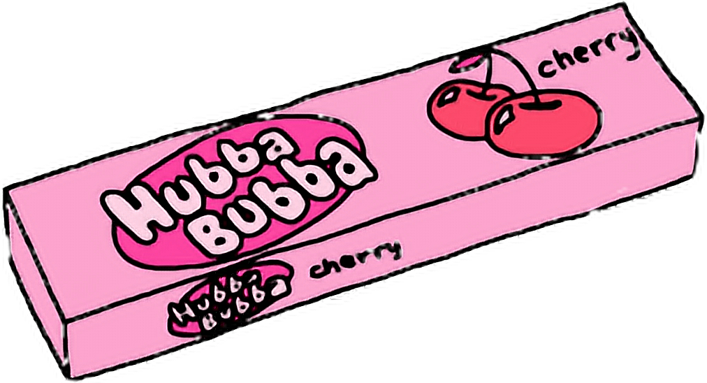 Hubba Bubba Cherry Gum Pack PNG