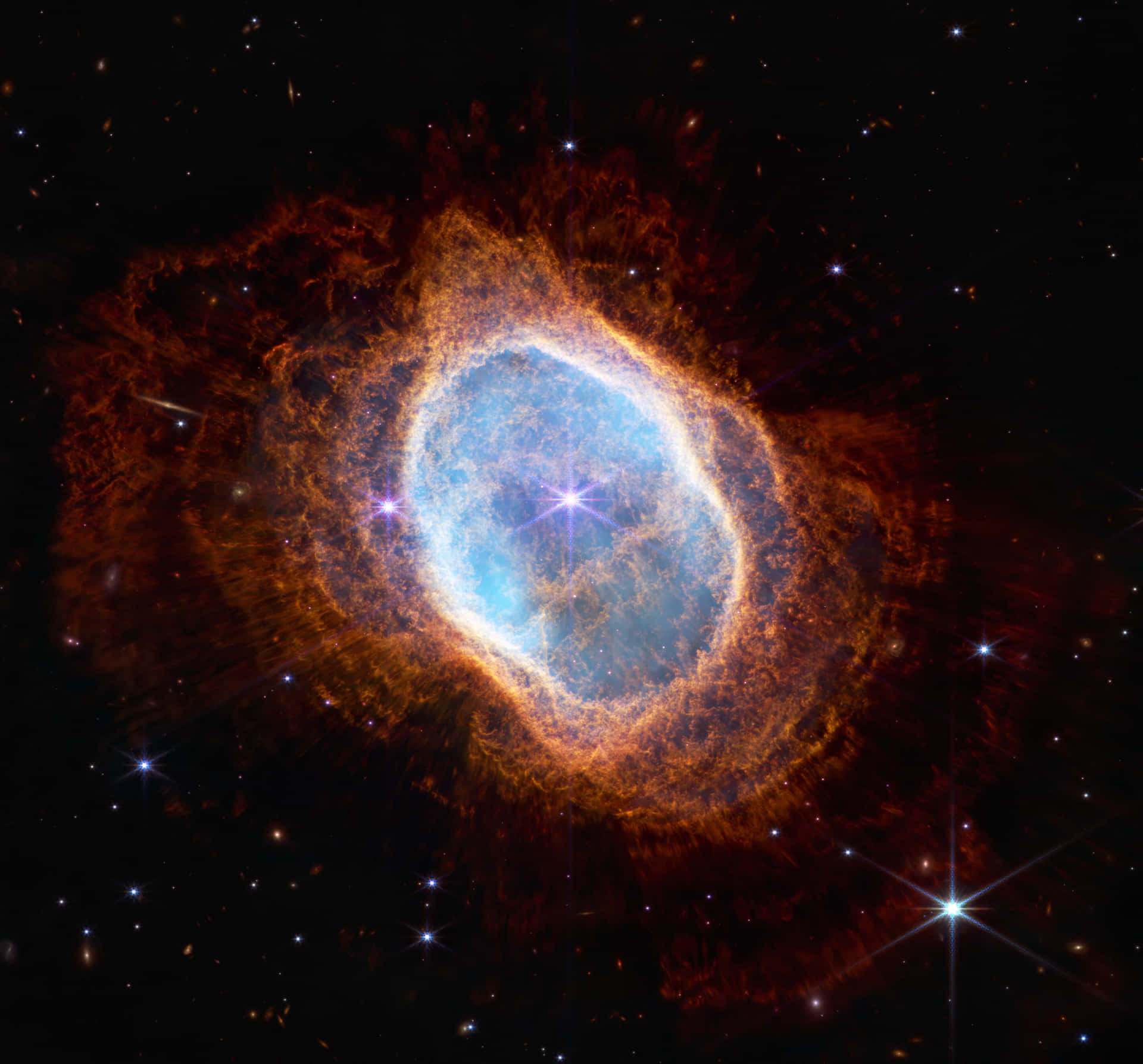 Et usædvanligt syn af Universet, taget af Hubble Rumteleskopet. Wallpaper