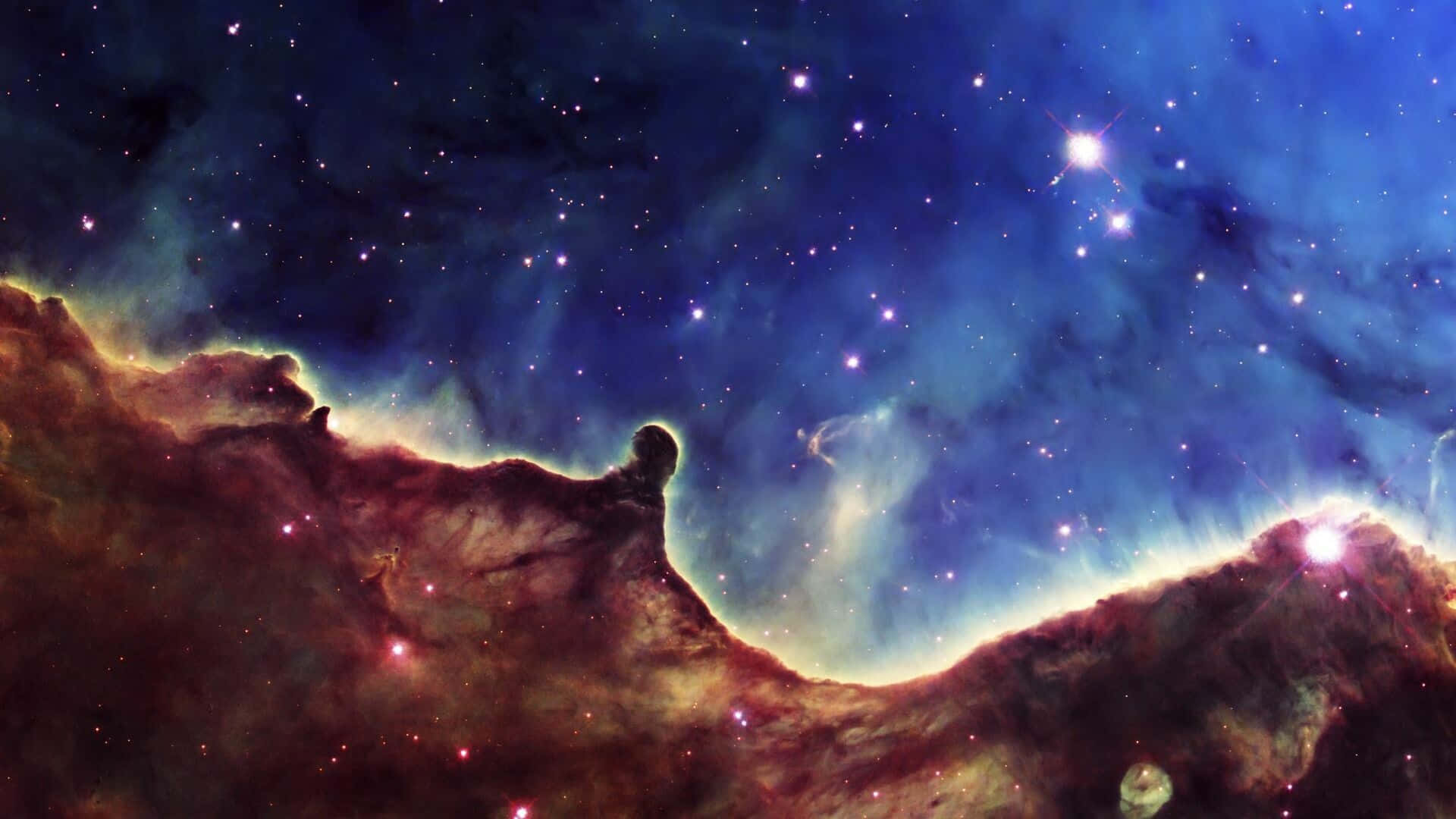 Stunning view of deep space through the Hubble Telescope Wallpaper