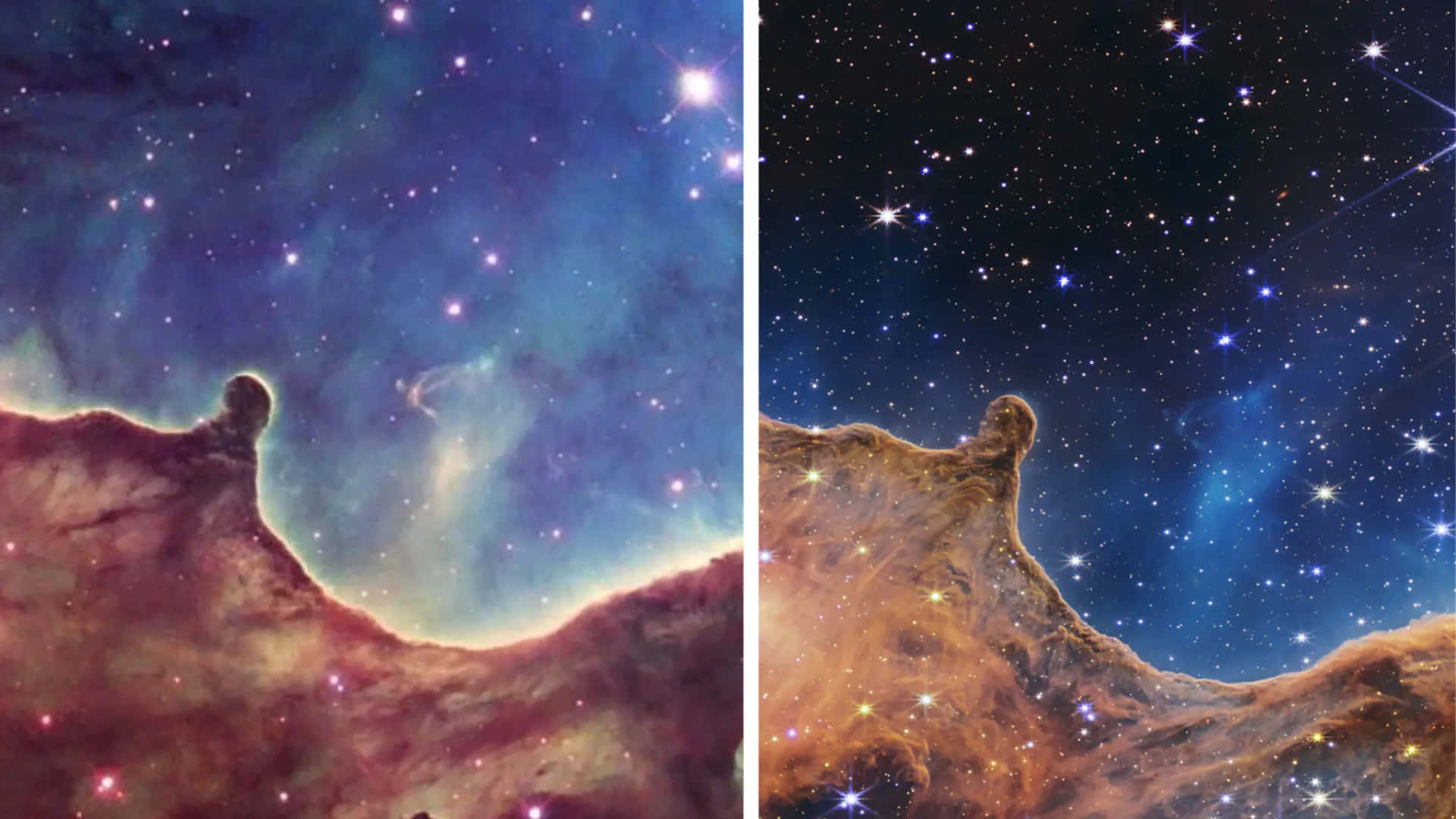 Cosmic Clouds James Webb Vs Hubble Pictures