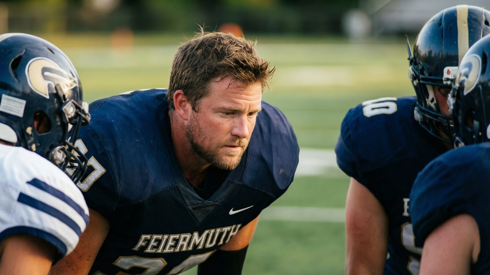 Pat Freiermuth in the offensive huddle.