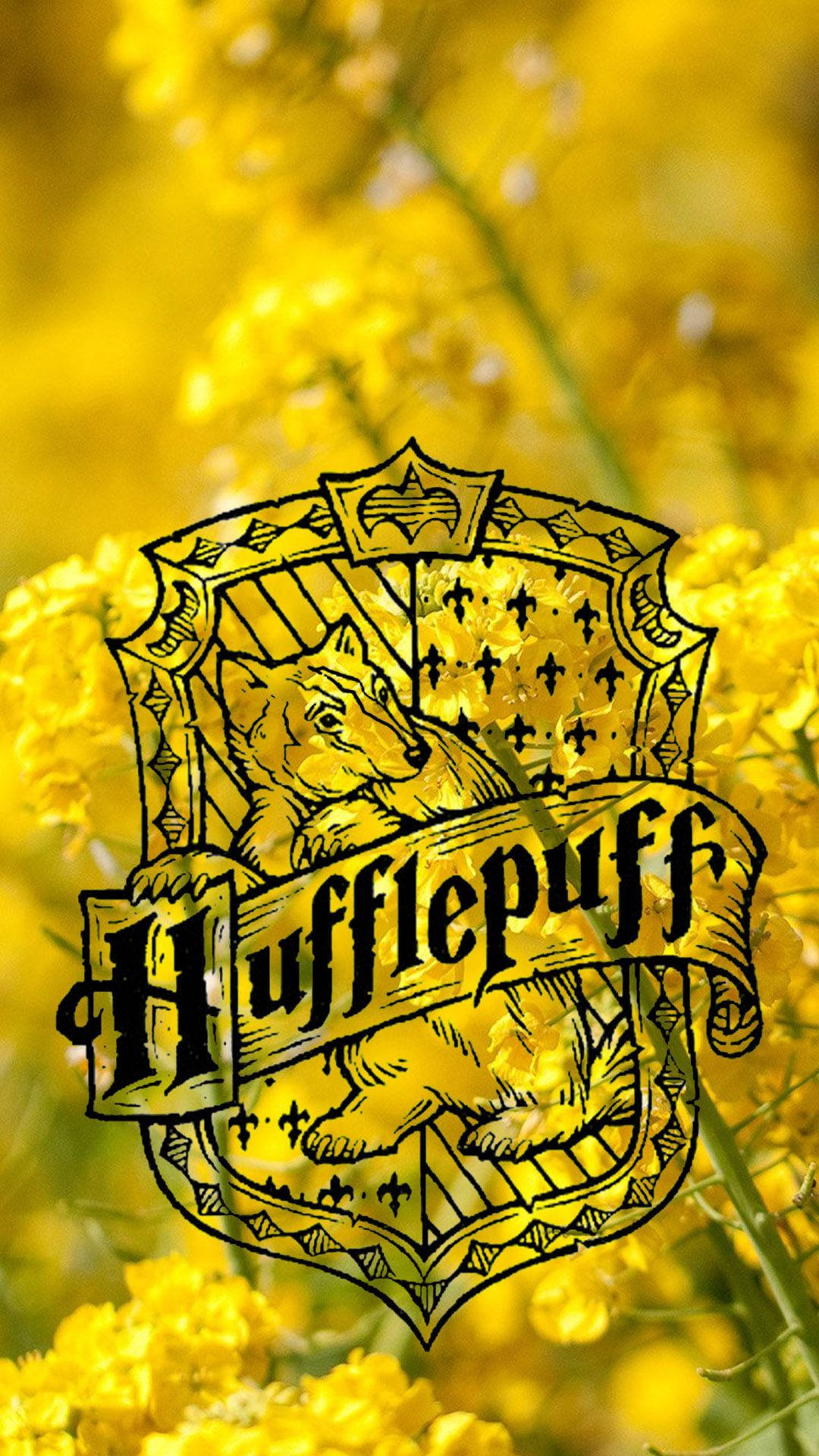 Hufflepuff Logo Yellow Flowers