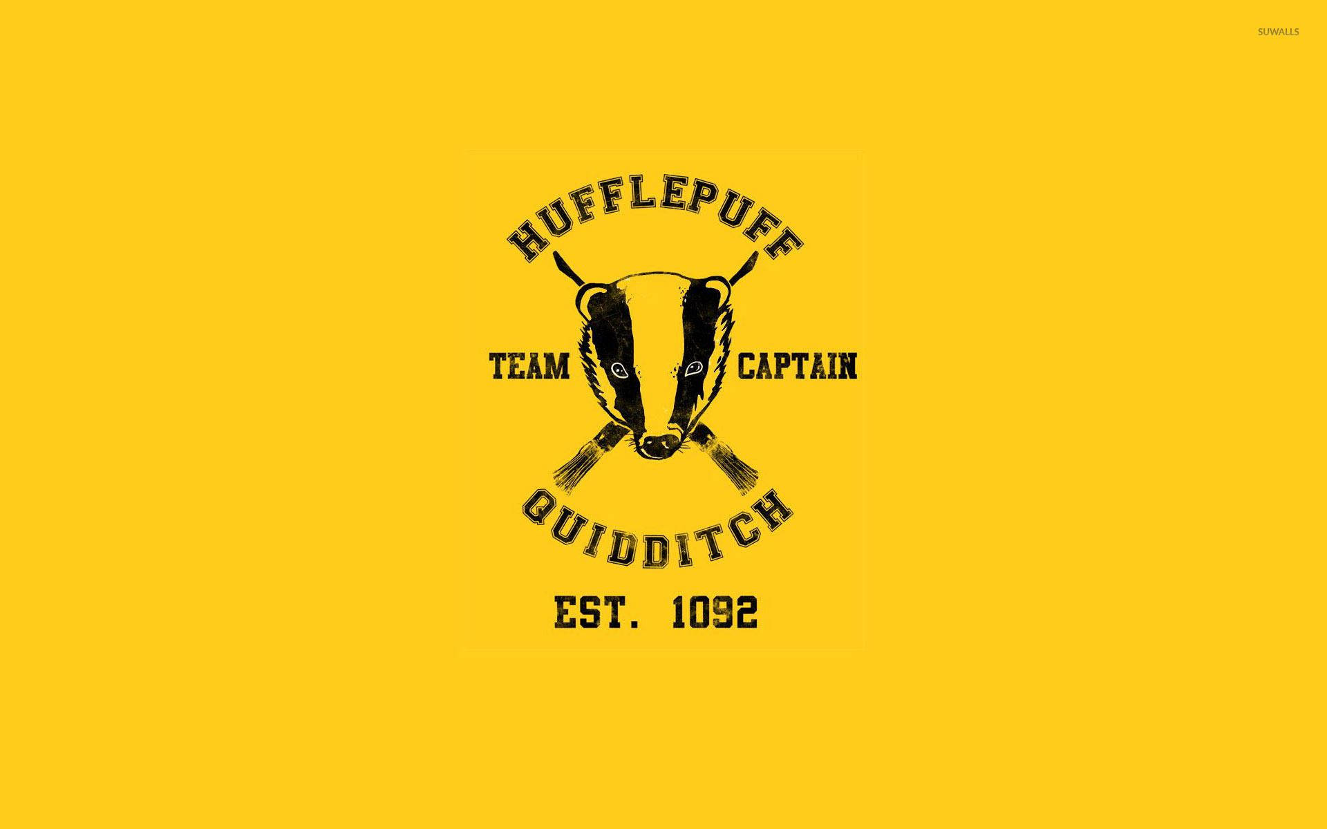 Representing Hufflepuff in a Thrilling Quidditch Match Wallpaper