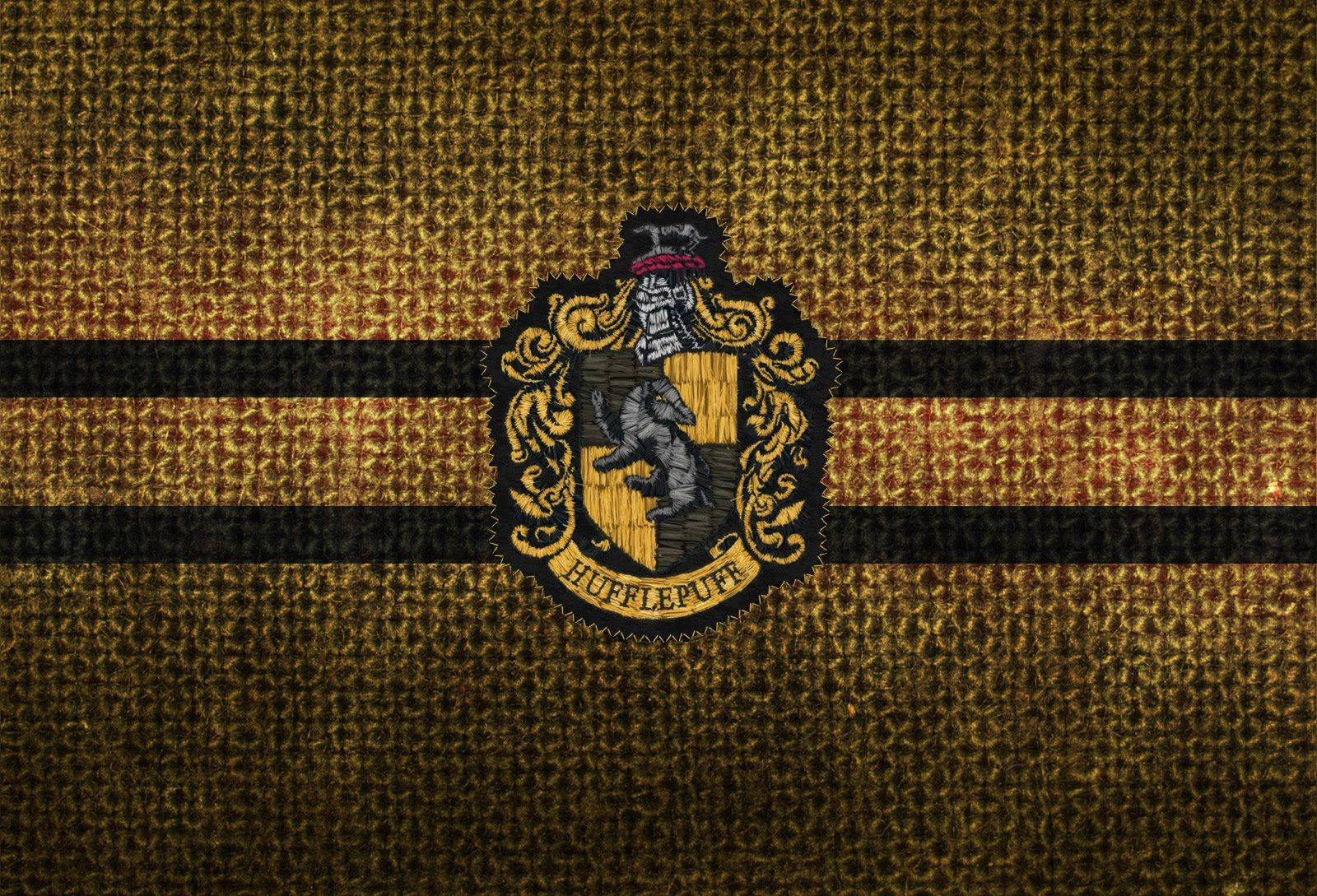 Hufflepuff Stitched Logo Harry Potter Desktop Wallpaper