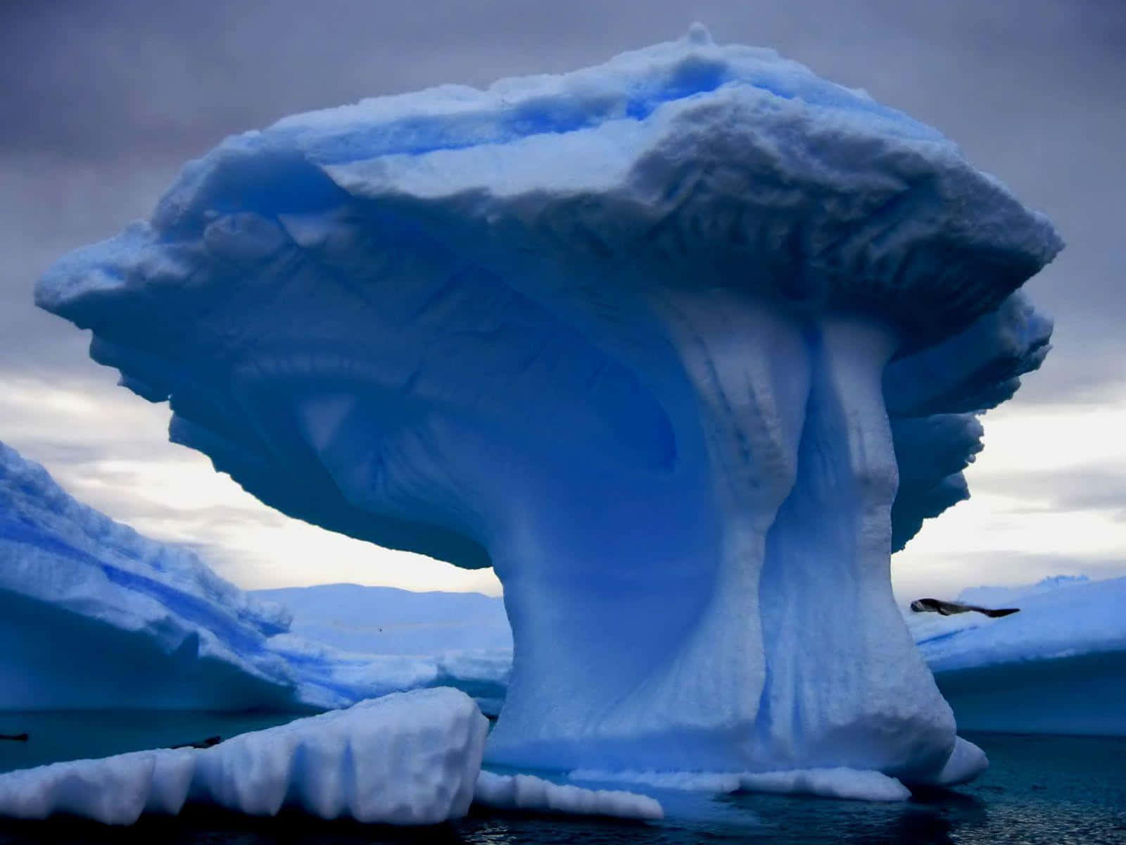 Huge Iceberg Middle Of Sea Wallpaper