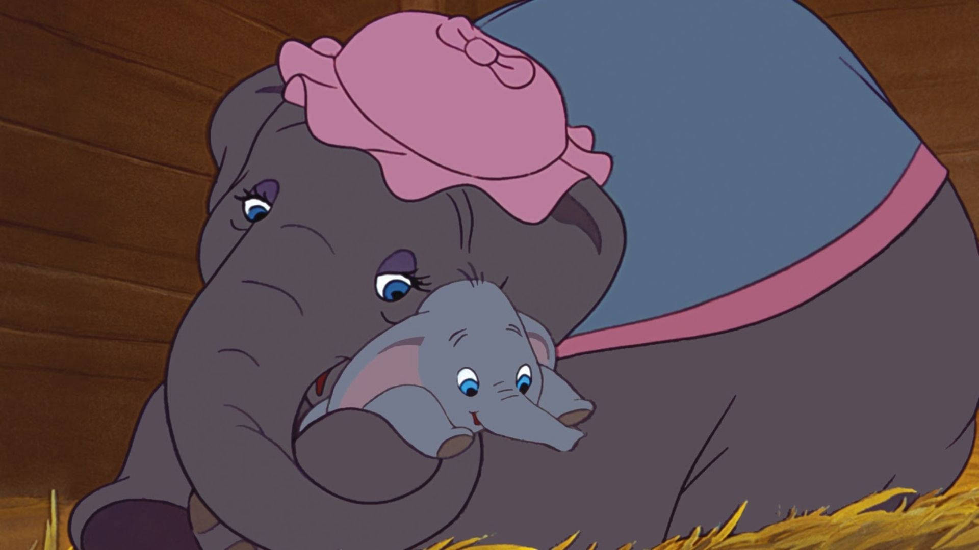 Hugging Baby Dumbo Background