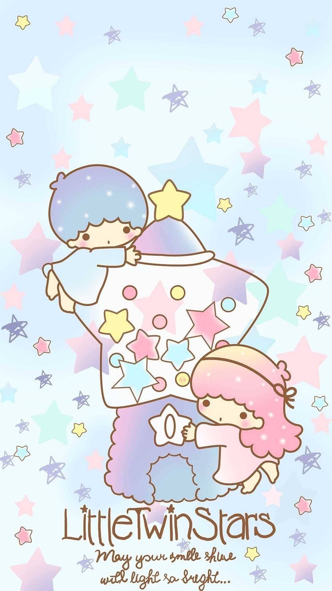 Hugging Little Twin Stars Wallpaper