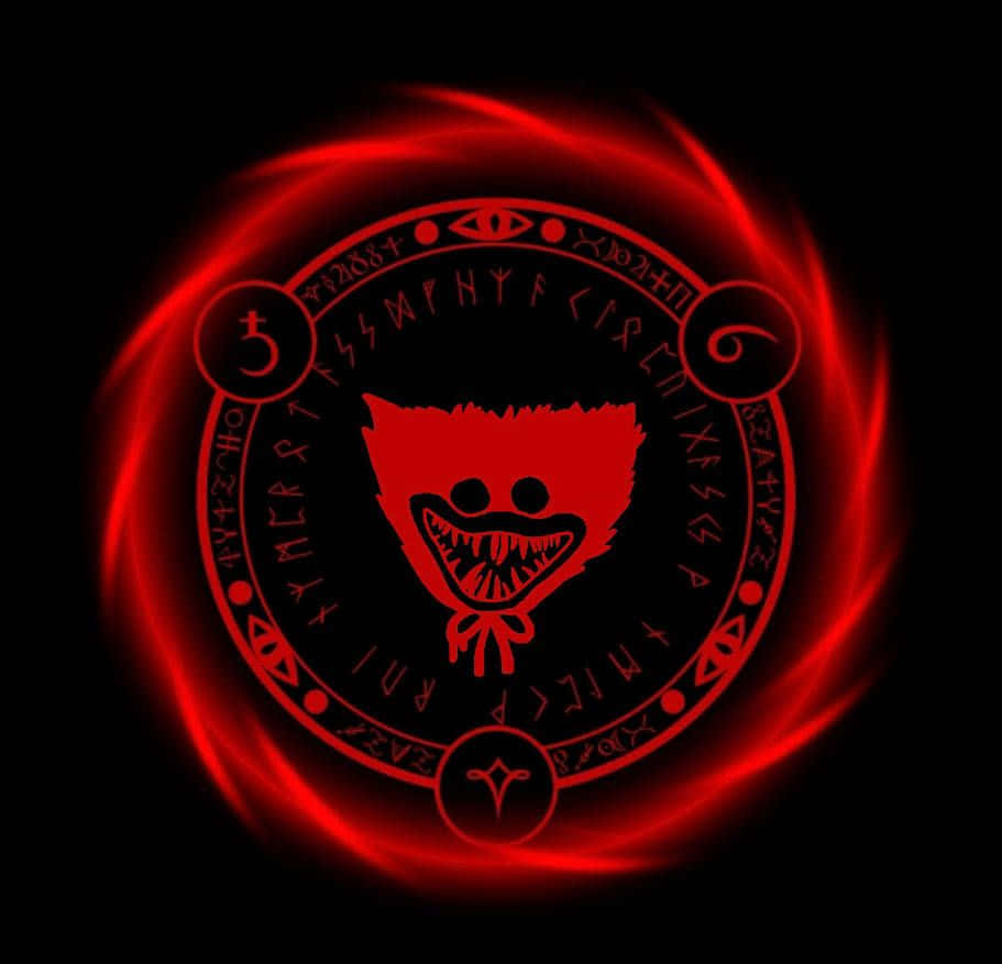 Enrød Cirkel Med Et Rødt Symbol I Midten.